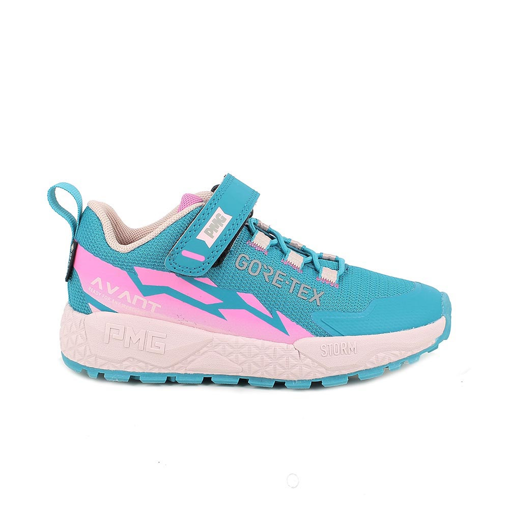 SNEAKER GORE-TEX® POUR FILLE   TURQUOISE ET ROSE AVEC VELCRO