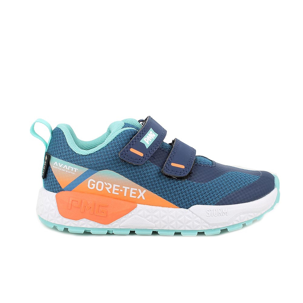 Sneakers GORE-TEX® da bambino turchese e blu con strap