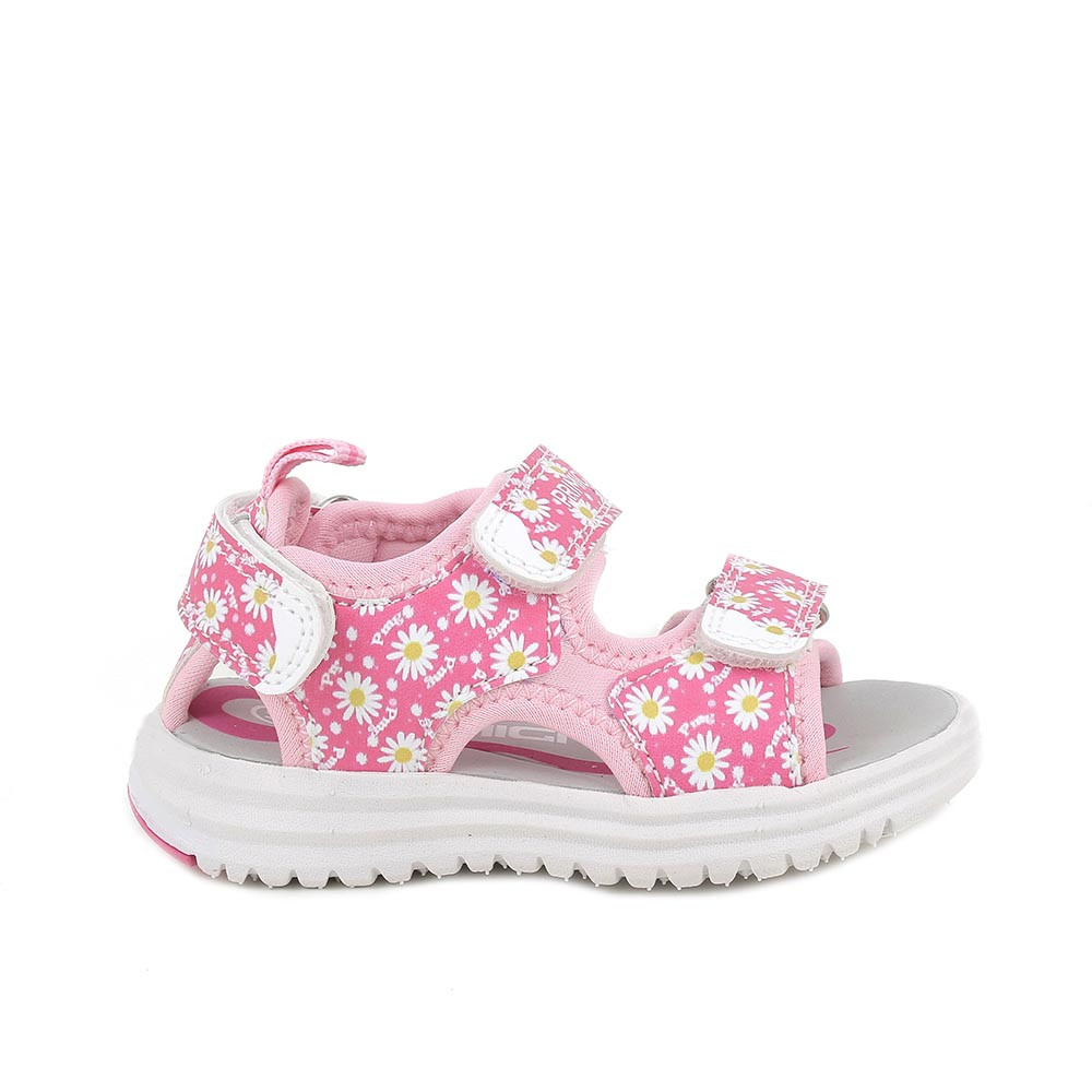 SANDALES POUR FILLE  FUCHSIA ET ROSE  AVEC VELCRO