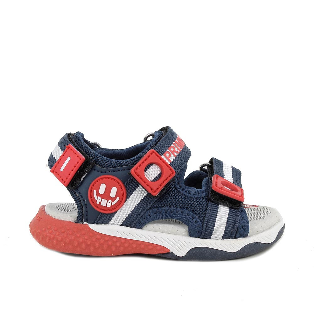 SANDALS WITH HEEL FOR BOYS  BLUE AND RED WITH VELCRO