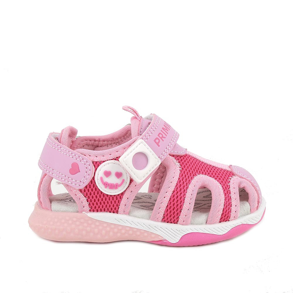 SANDALES POUR FILLE  FUCHSIA ET ROSE  AVEC VELCRO