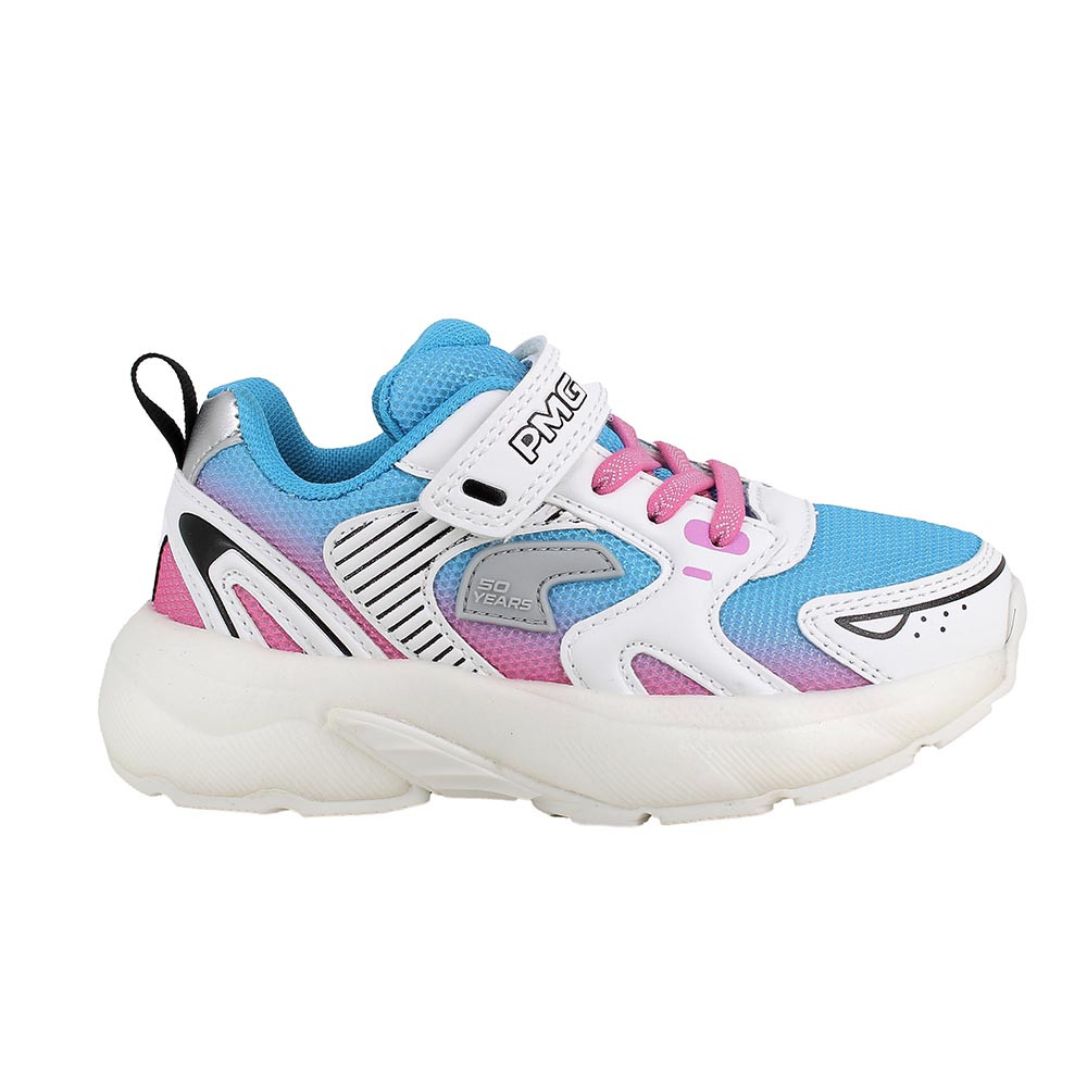 SNEAKERS POUR FILLE  BLEU CLAIR ET BLANC AVEC VELCRO