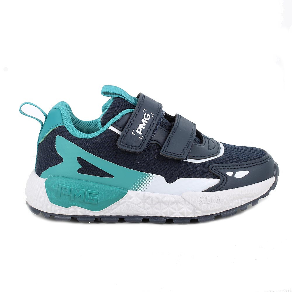 SNEAKER POUR GARÇON  BLEU ET VERT AVEC VELCRO