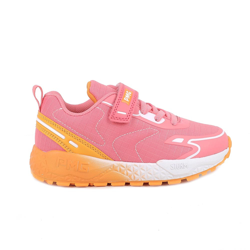 SNEAKER POUR FILLE   ROSE ET ORANGE AVEC VELCRO