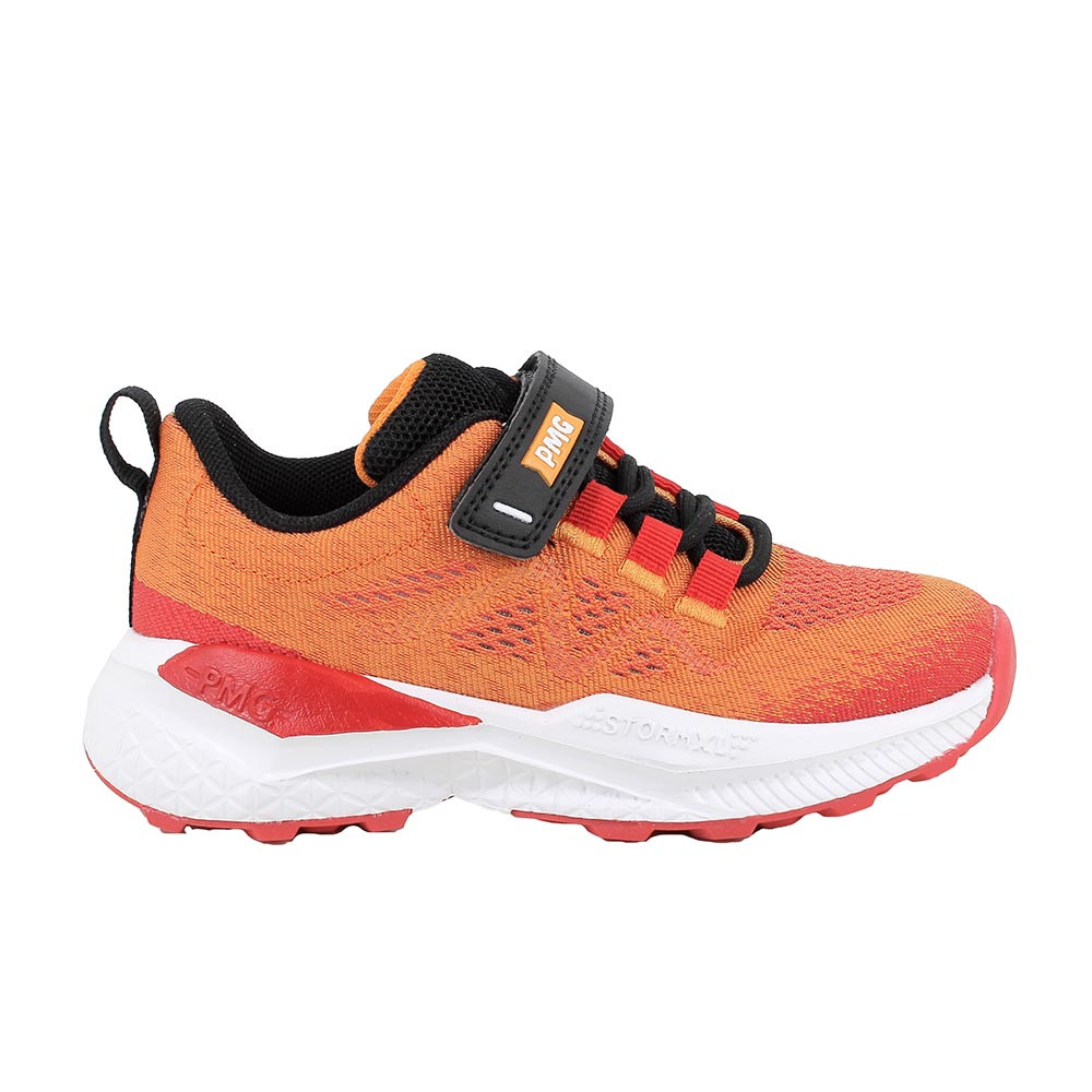SNEAKER POUR GARÇON  ORANGE ET ROUGE AVEC VELCRO