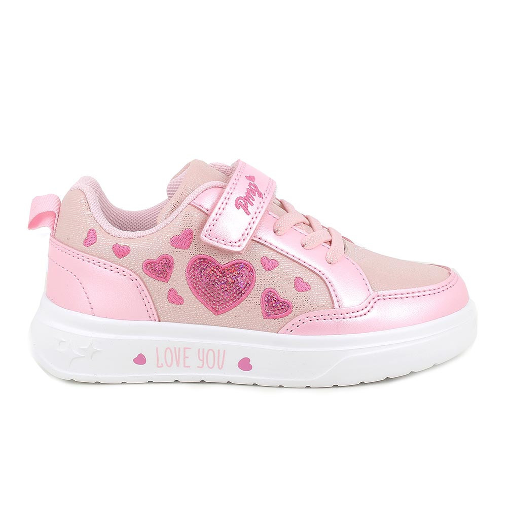 SNEAKER POUR FILLE  ROSE AVEC VELCRO