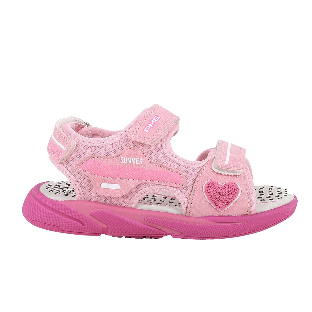 SANDALES POUR FILLE  ROSE ET FUCHSIA  AVEC VELCRO