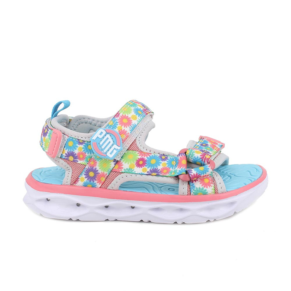 SANDALES POUR FILLE  ROSE ET BLEU CLAIR  AVEC VELCRO