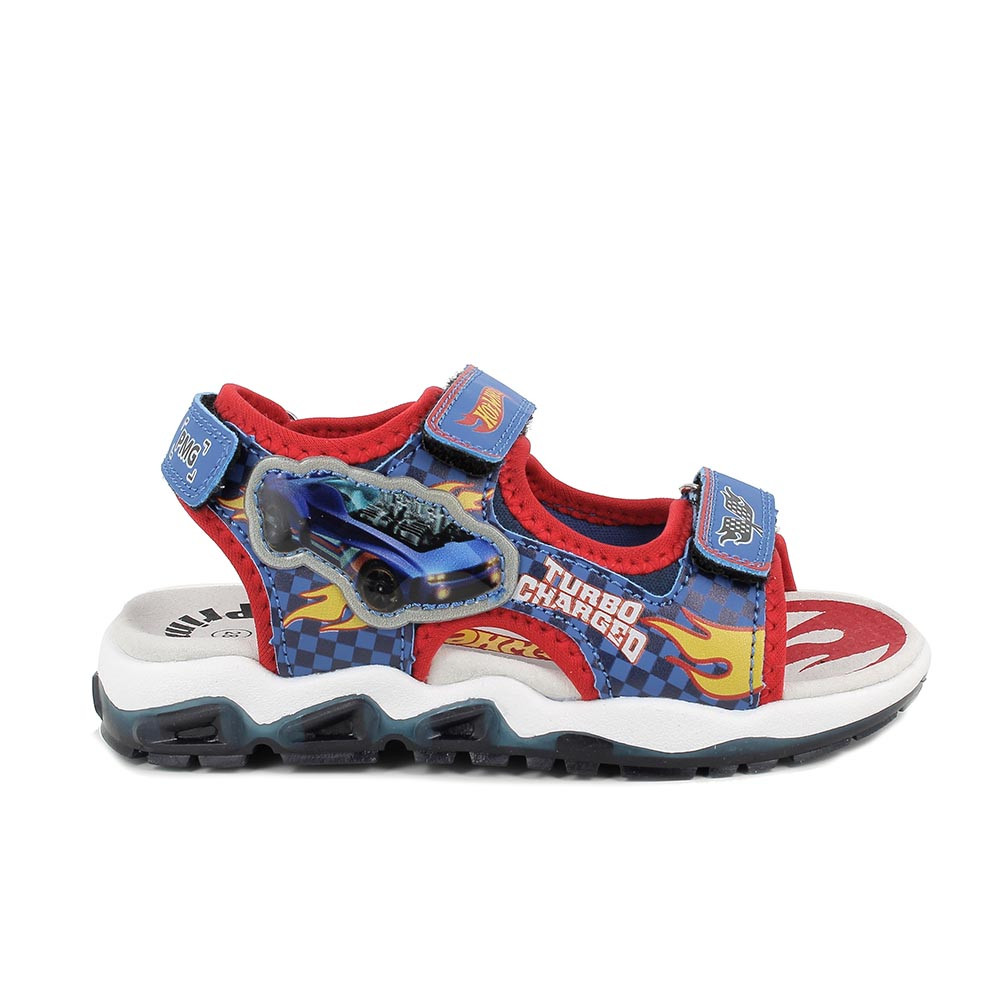 SANDALES BLEU CLAIR ET ROUGE AVEC VELCRO Hot Wheels™ Let's Race