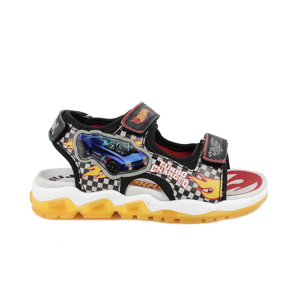 SANDALES NOIR ET JAUNE AVEC VELCRO Hot Wheels™ Let's Race
