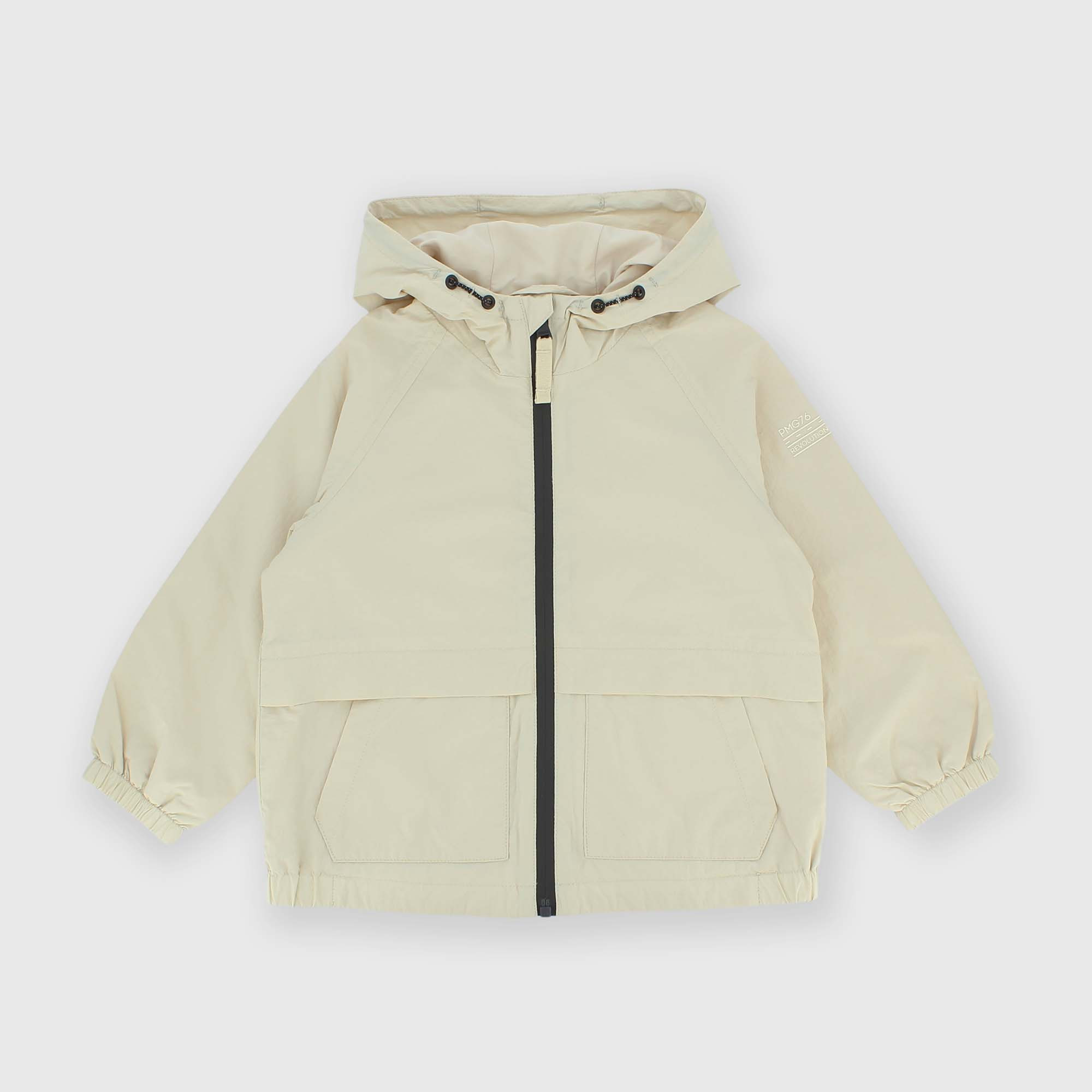 Cazadora con capucha para niño beige