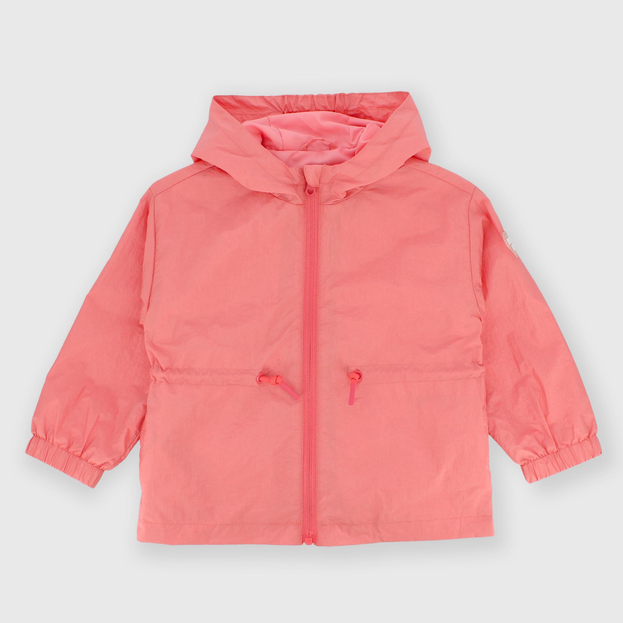 Cazadora con capucha para niña rosa