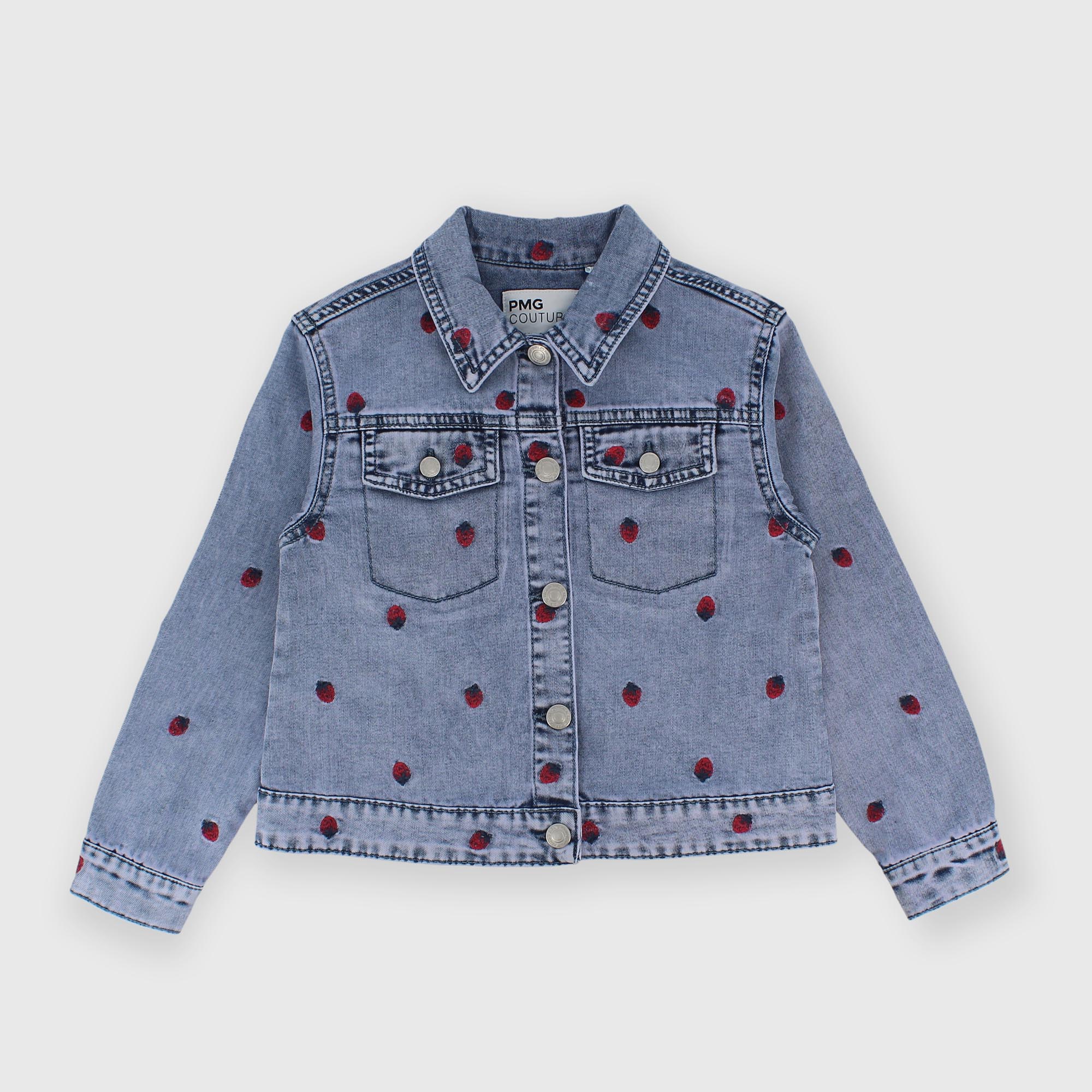 Джинсовая куртка для девочки синяя