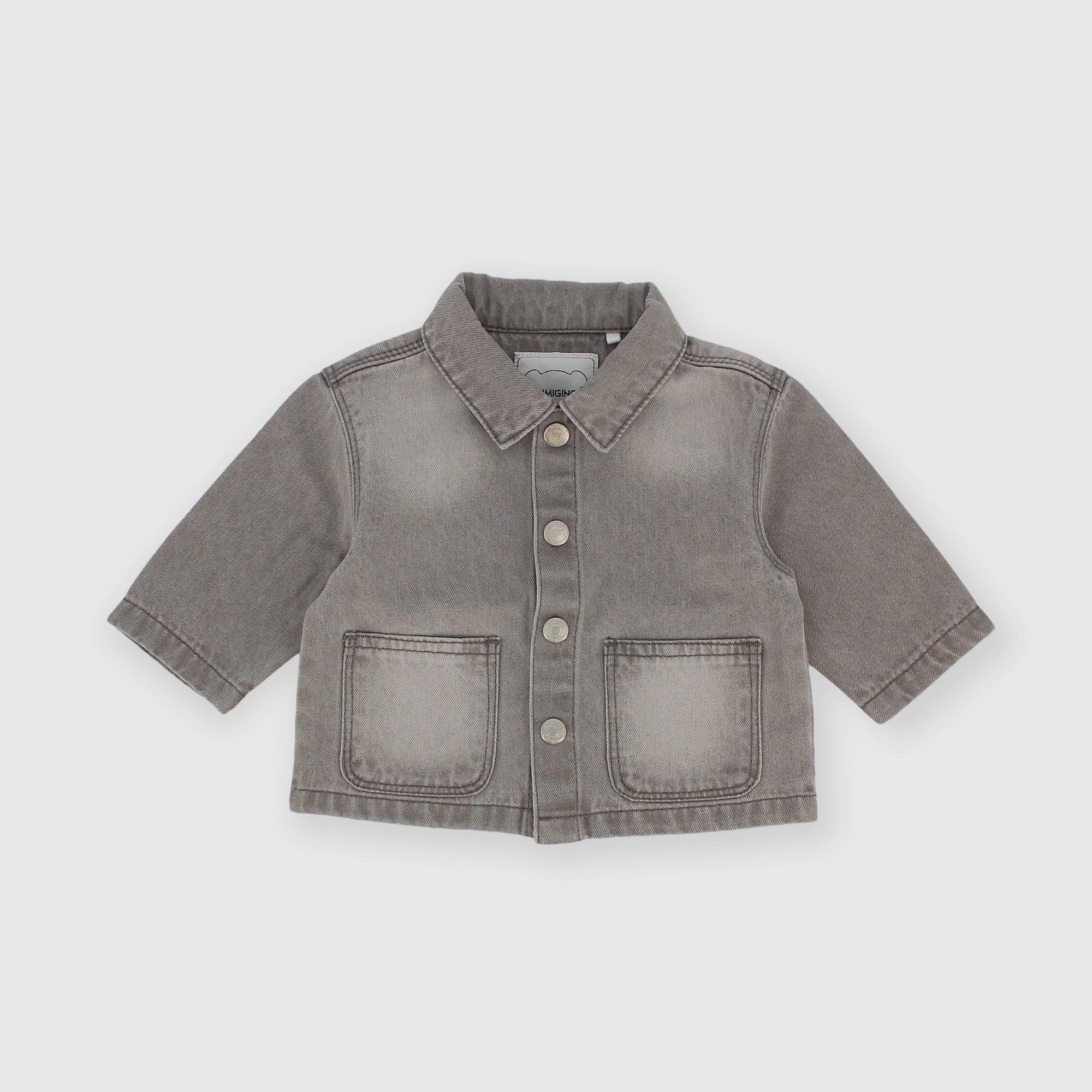 Джинсовая куртка для мальчика серая