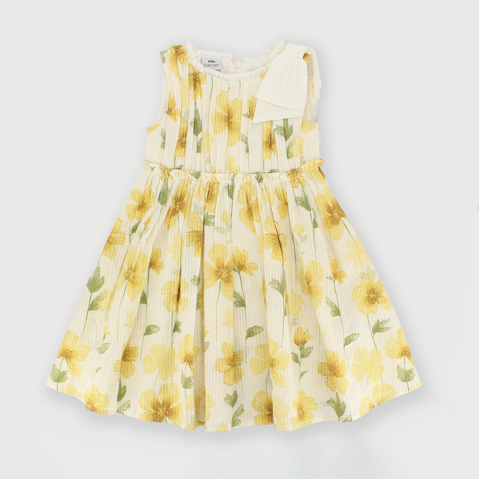 Robe en coton pour fillette blanc