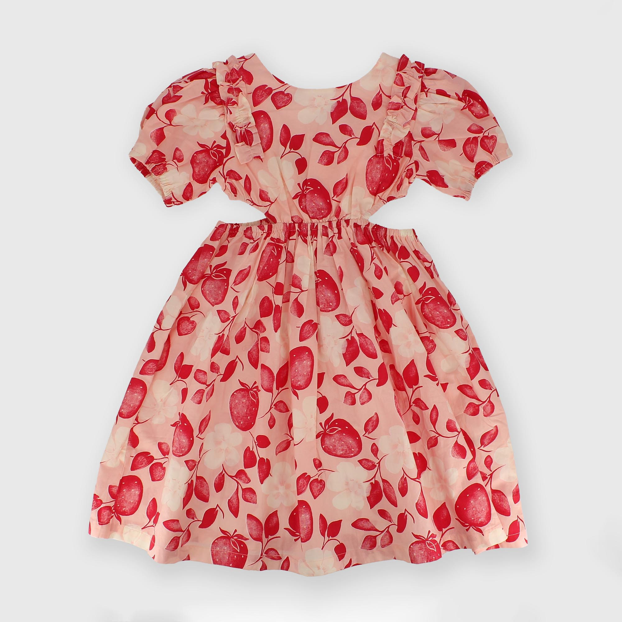 Robe en coton pour fillette rose