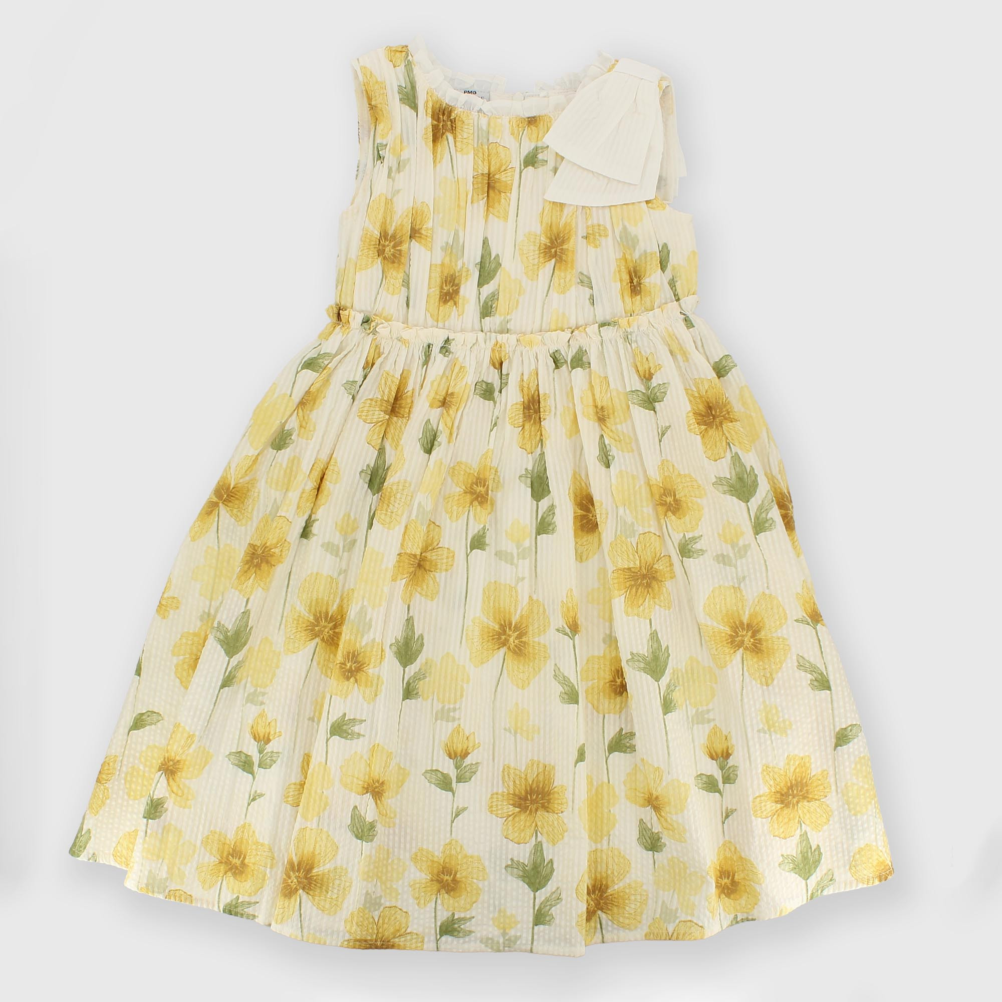 Robe en coton pour fillette blanc