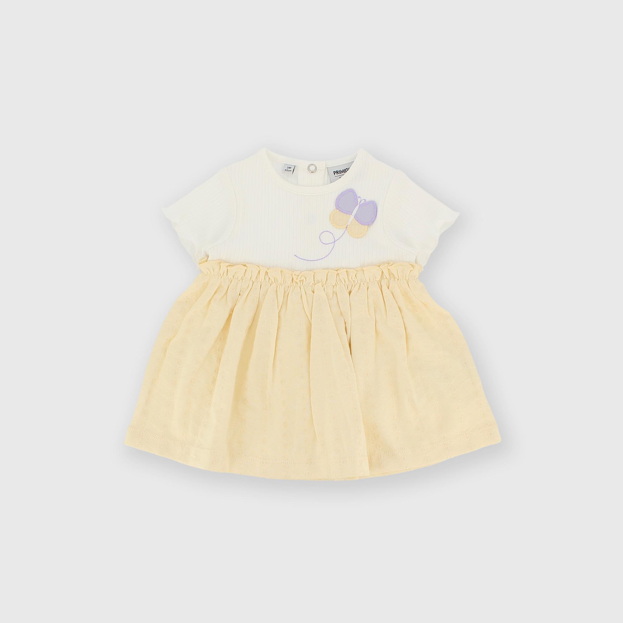 Robe en côtelé pour fillette blanc