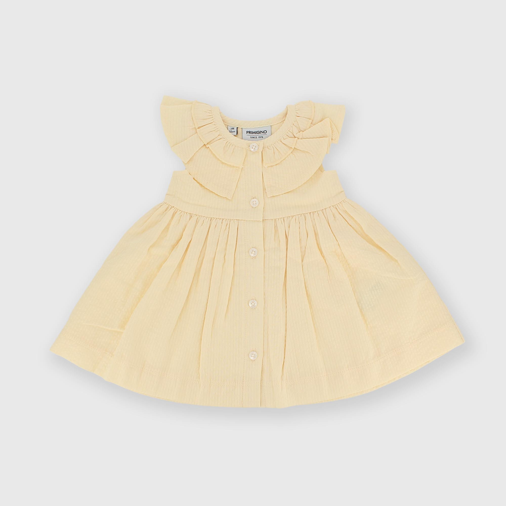 Robe en coton pour fillette beige