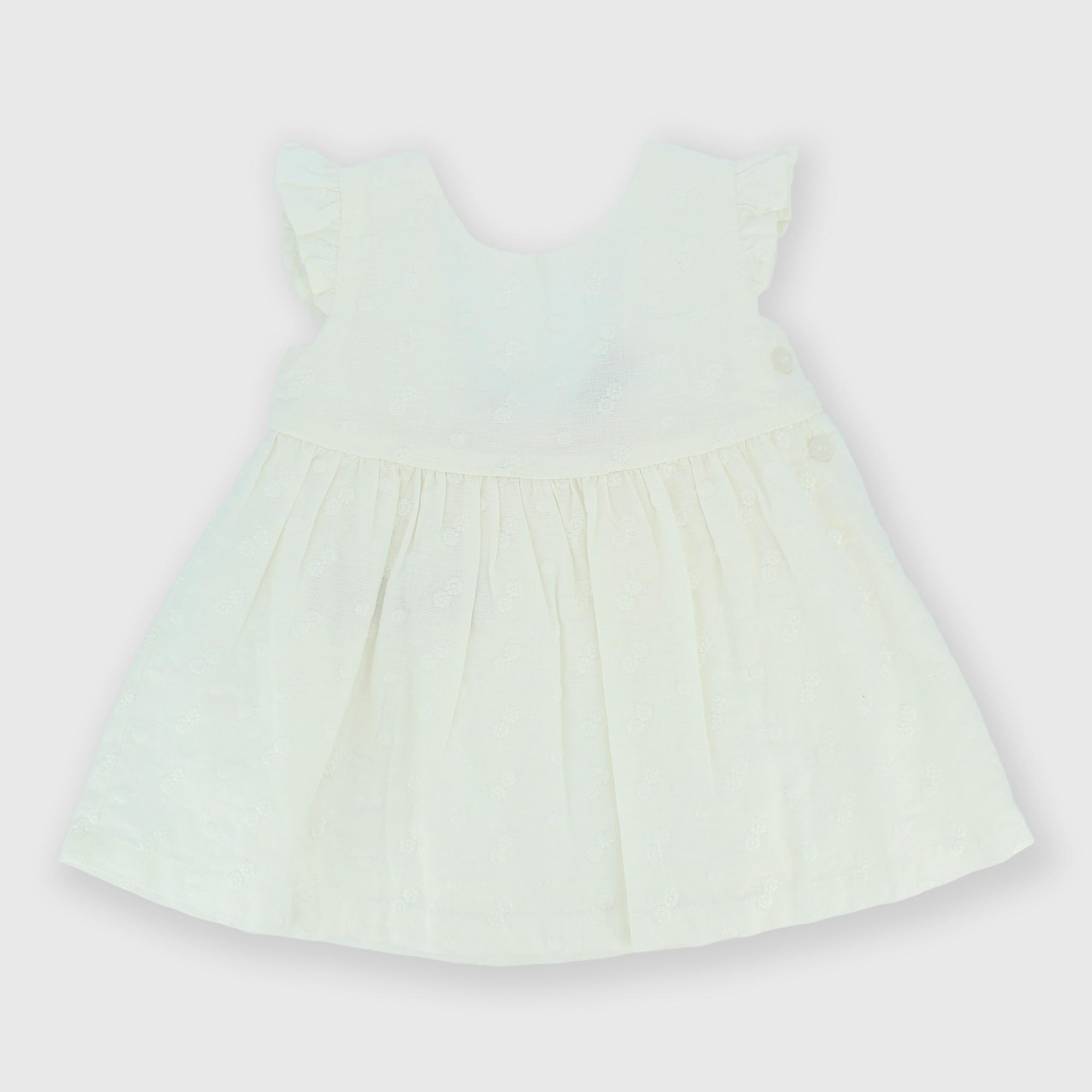 Robe en coton pour fillette blanc