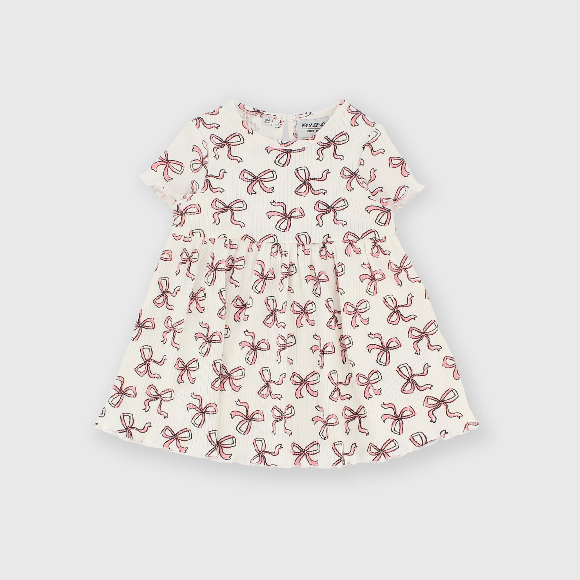 Robe en côtelé pour fillette blanc