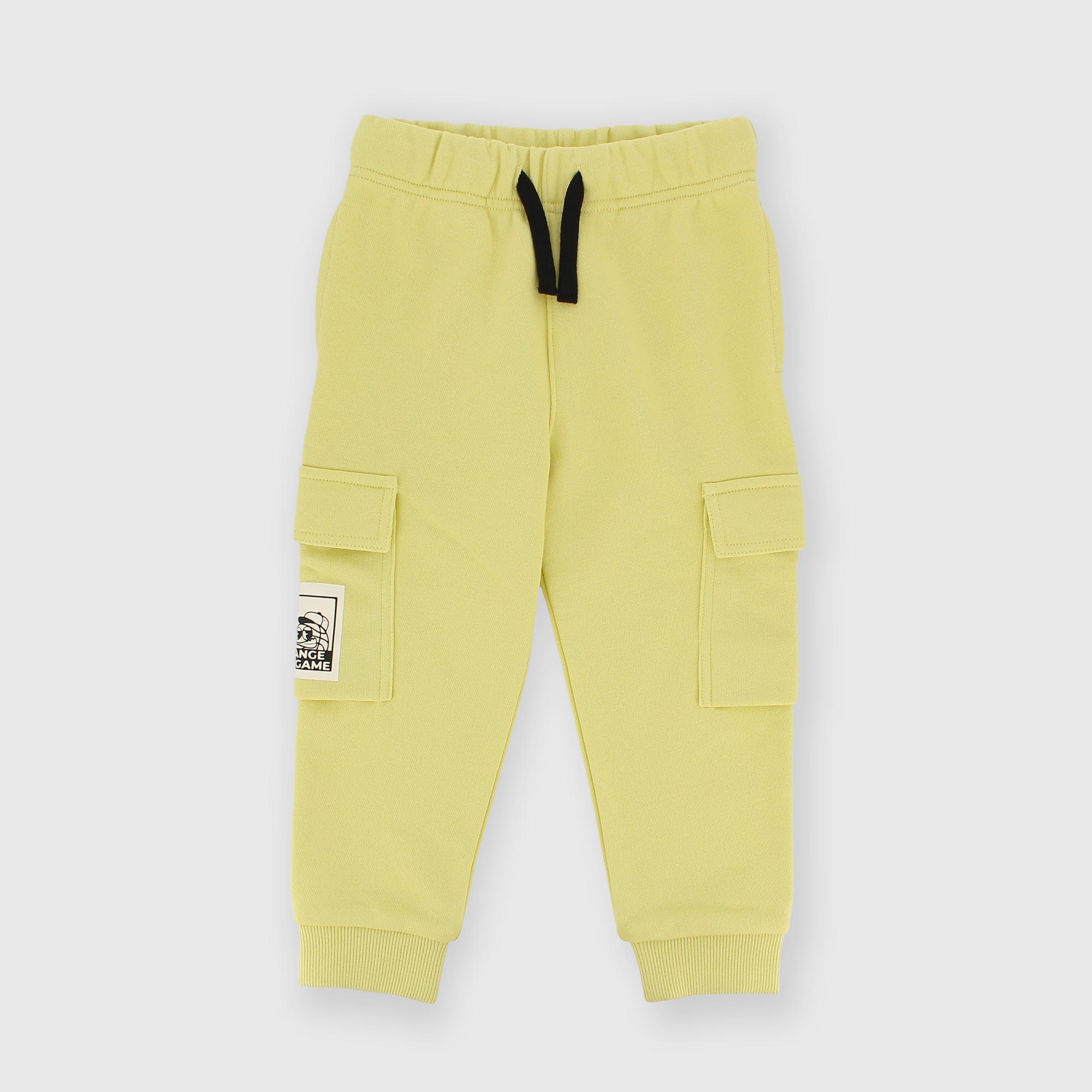 Pantalón de felpa para niño amarillo