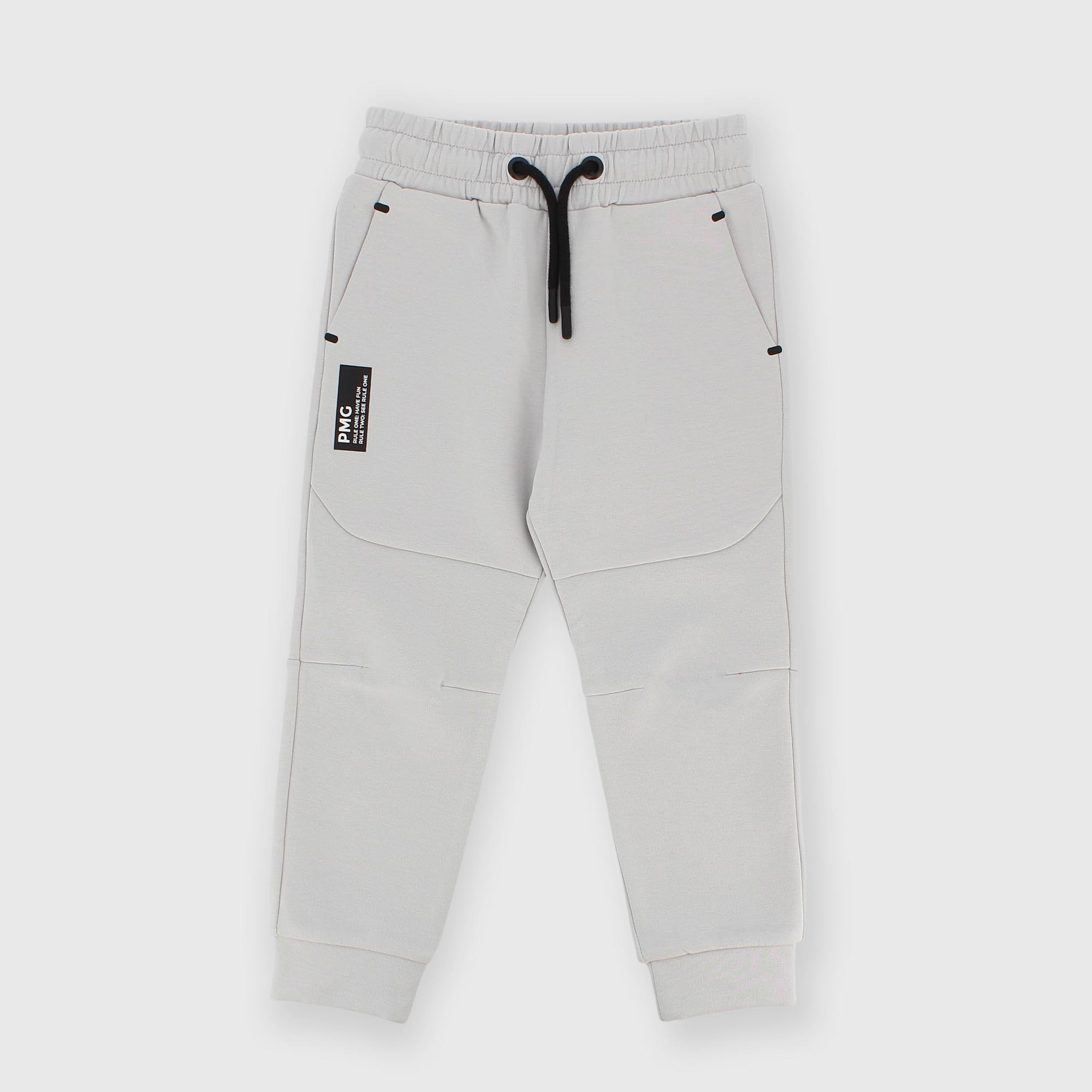 Pantalón de algodón interlock para niño gris