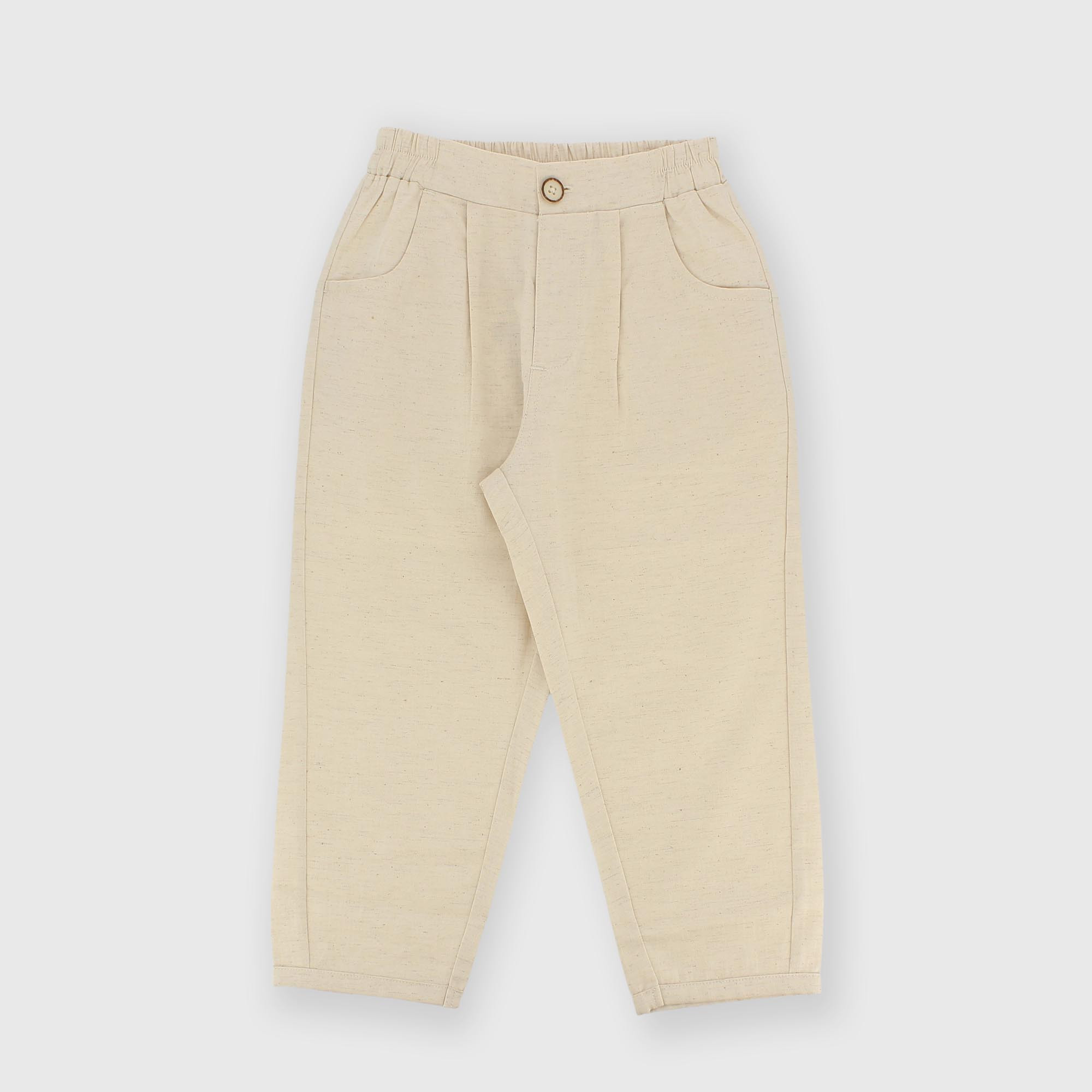 Pantalon en lin pour garçon beige
