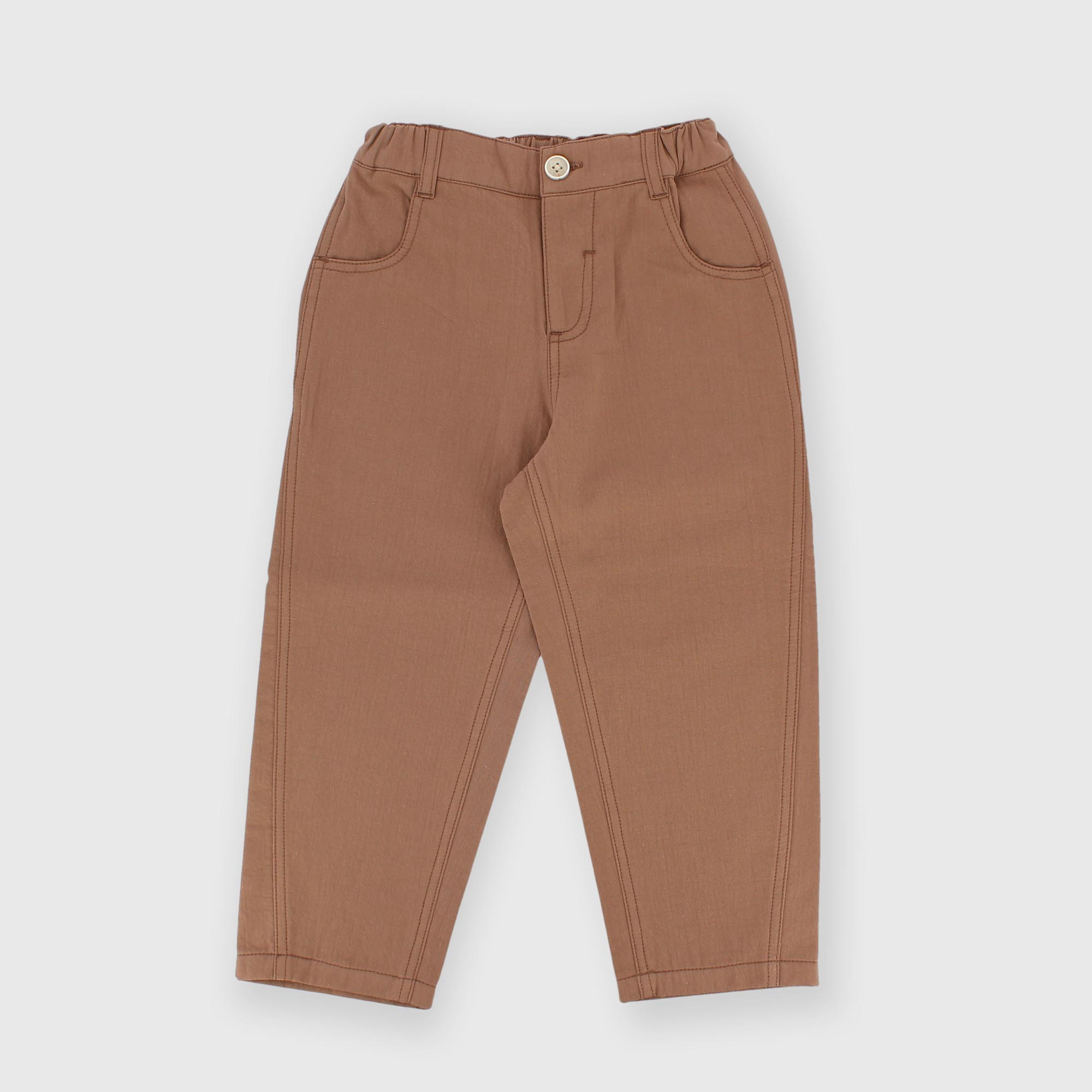 Pantalón de algodón para niño marrón