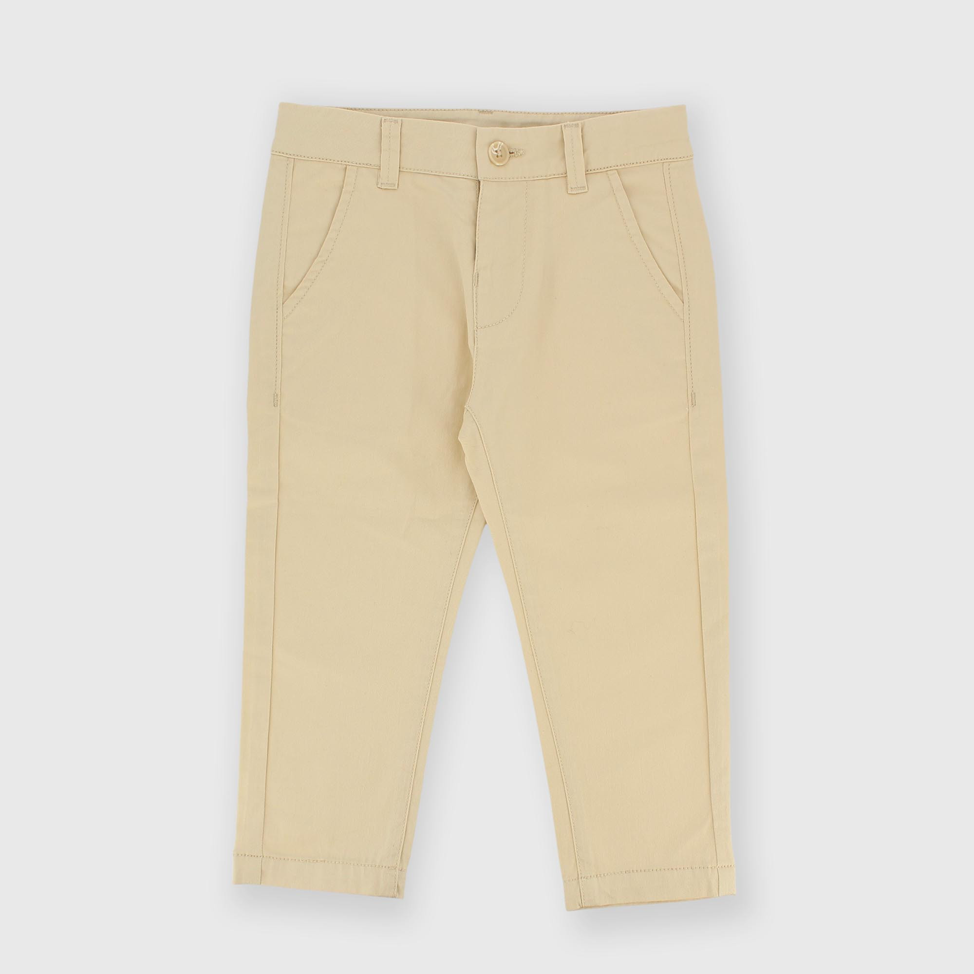 Pantalón de gabardina para niño beige