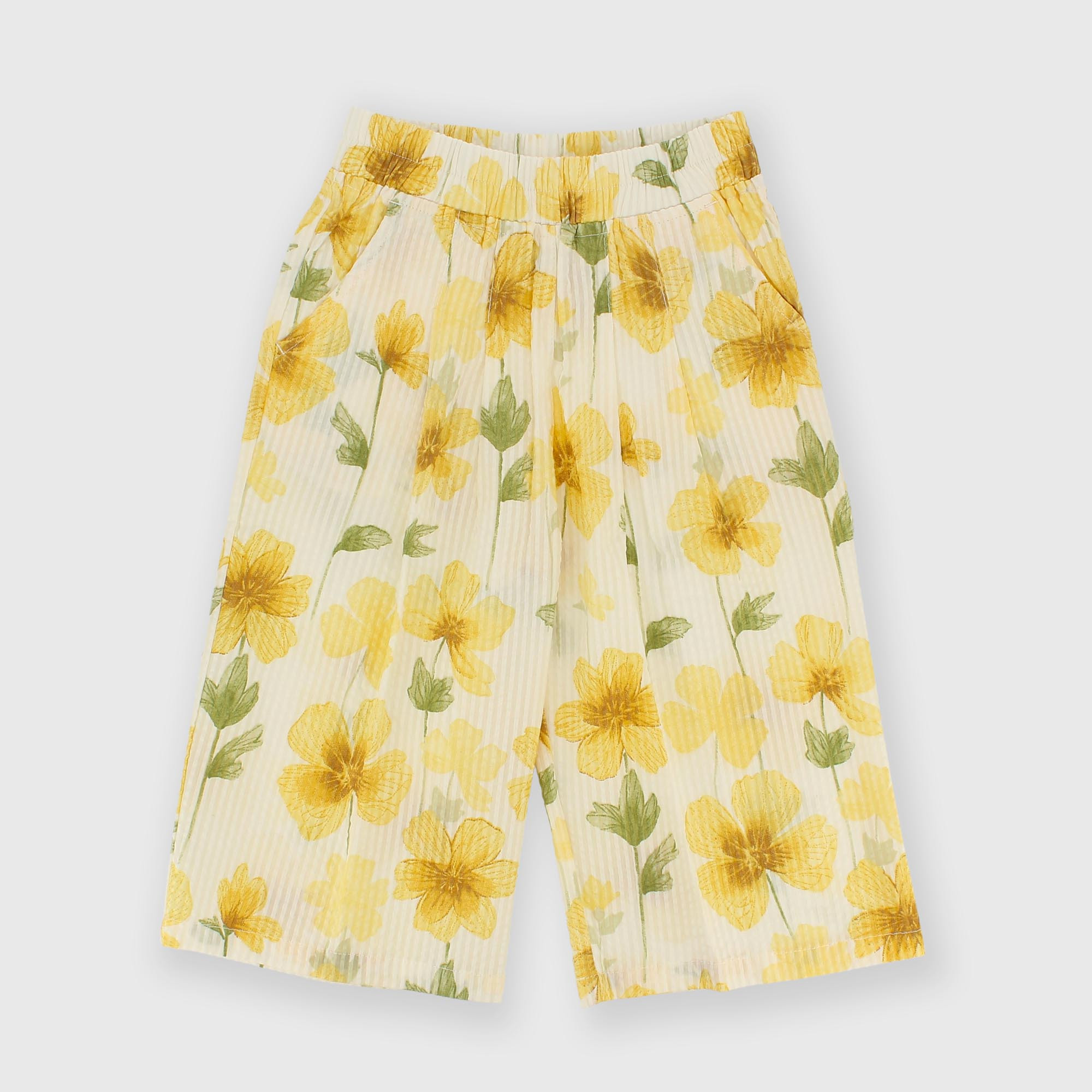 Cotton trousers for girl white