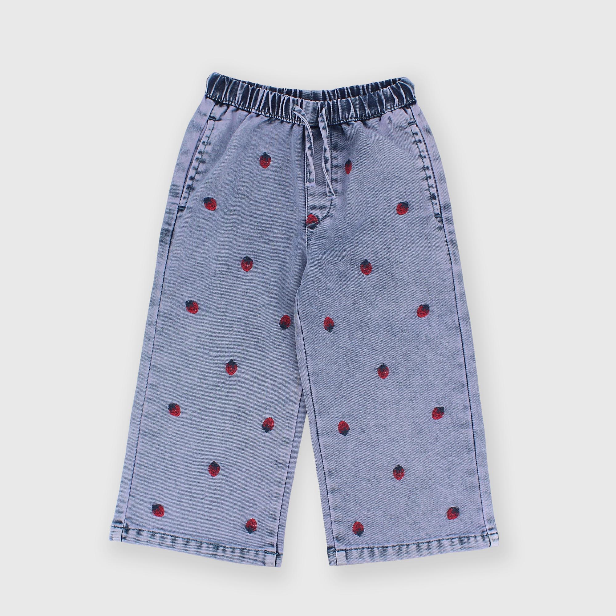 Джинсовые брюки для девочки синие