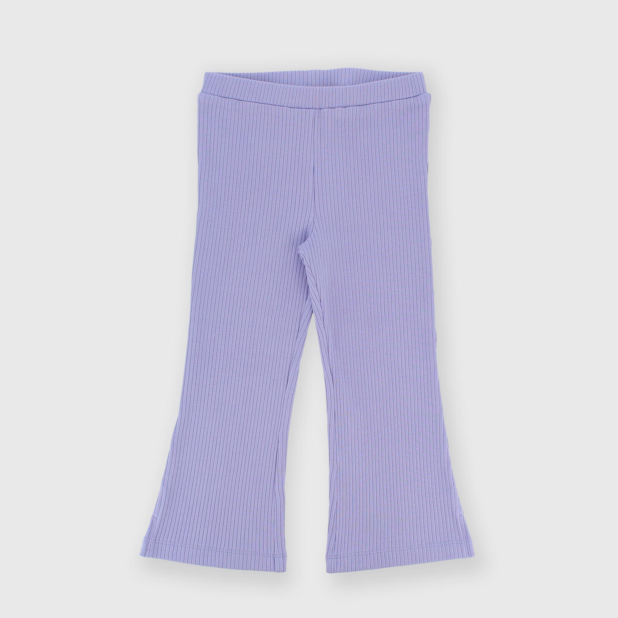 Rib leggings for girl purple