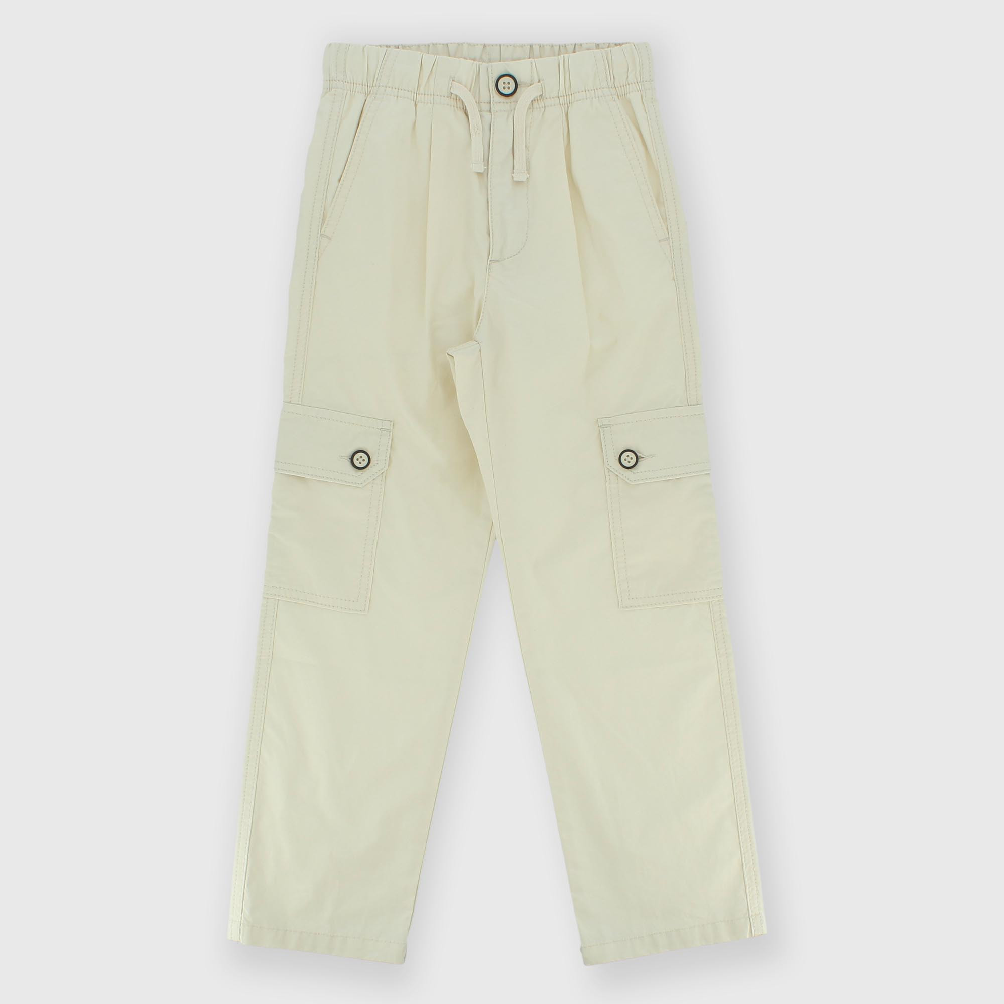 Pantalón de popelina para niño beige