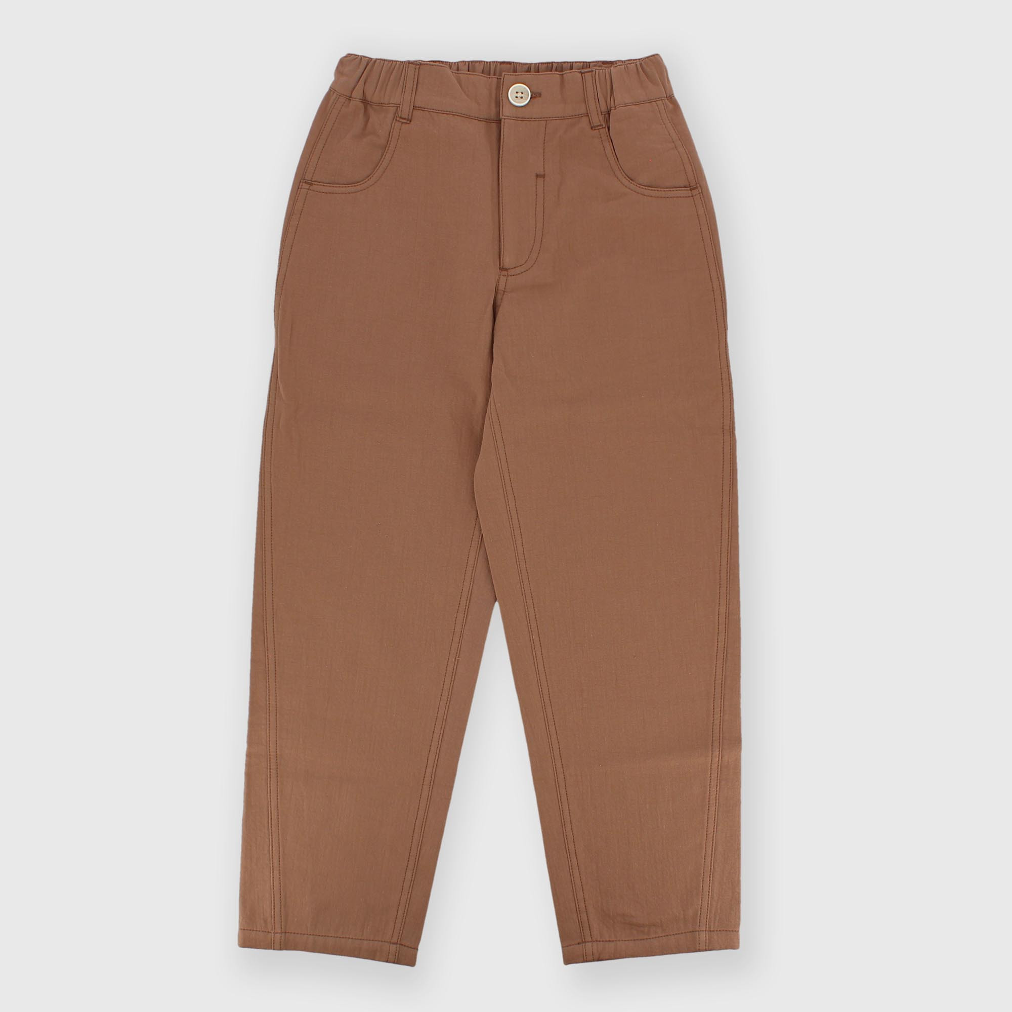 Pantalón de algodón para niño marrón