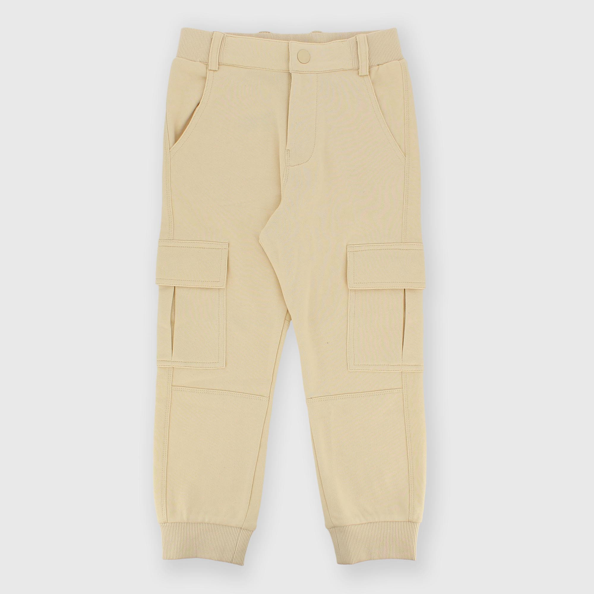Pantalón de felpa para niño beige