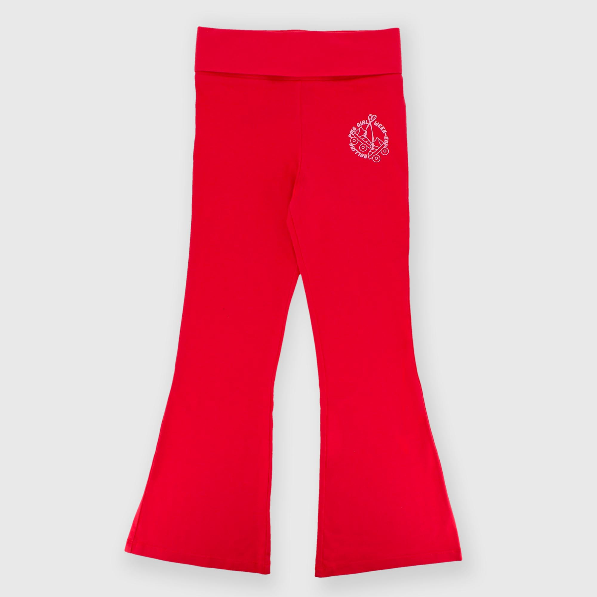 Jersey leggings for girl red