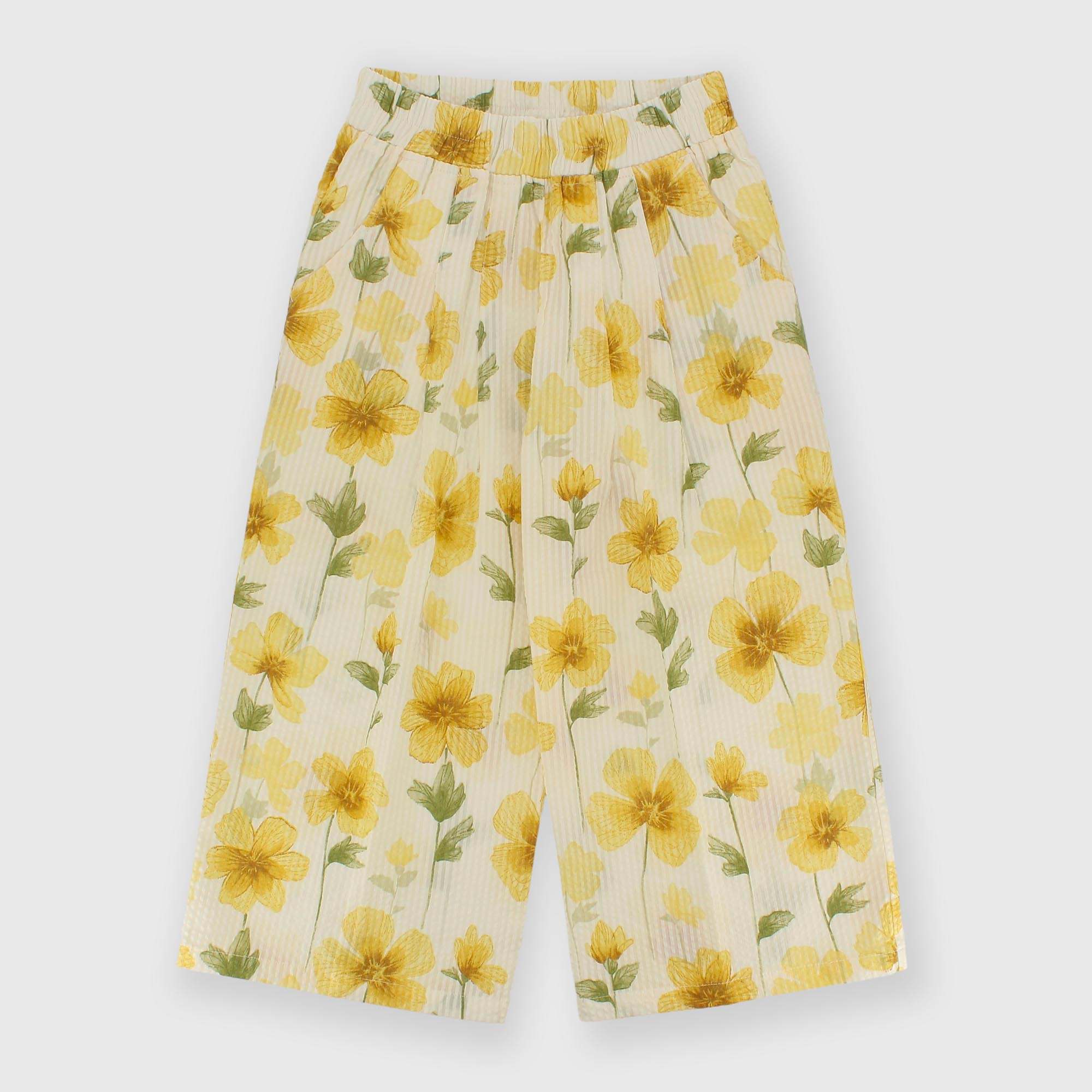 Cotton trousers for girl white