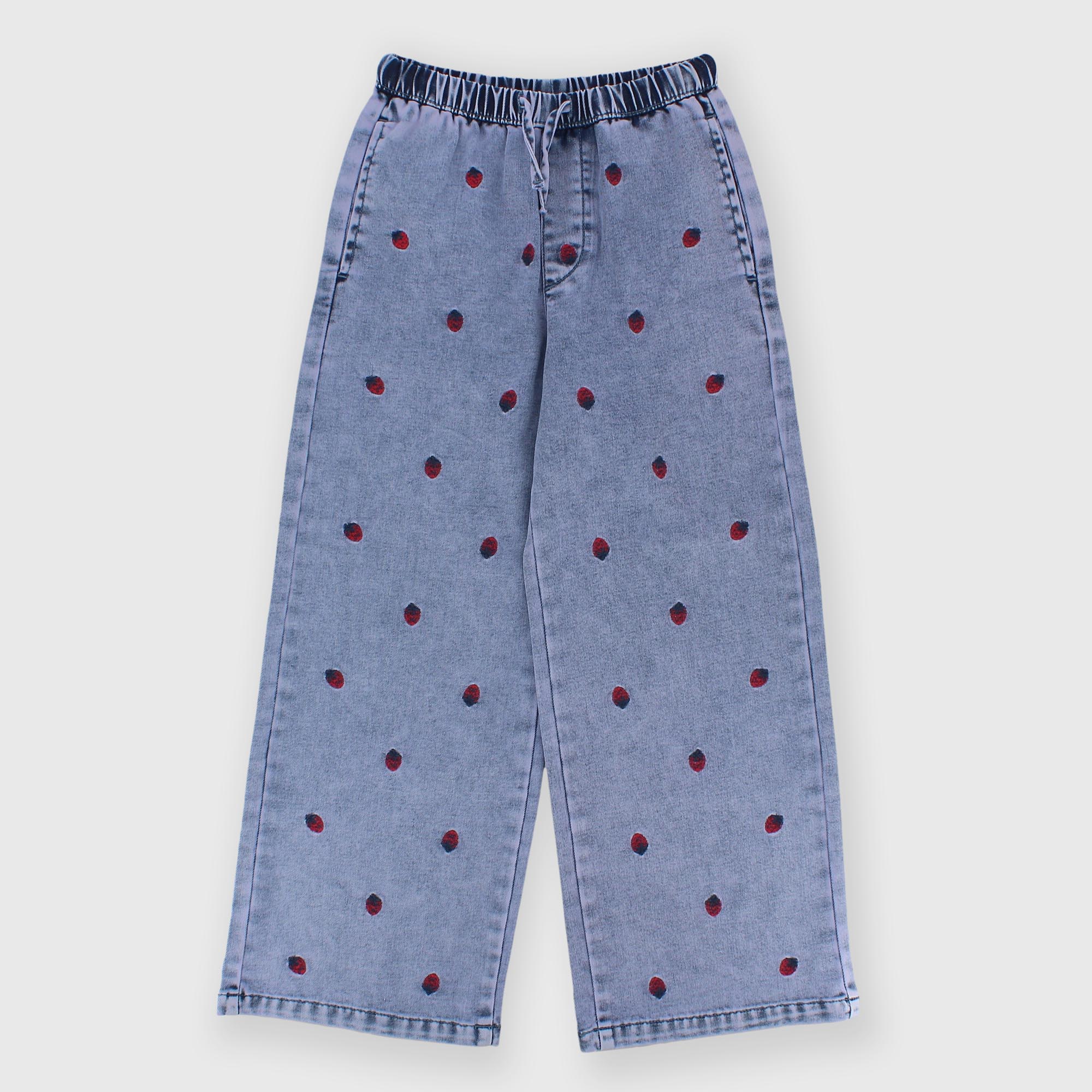 Джинсовые брюки для девочки синие