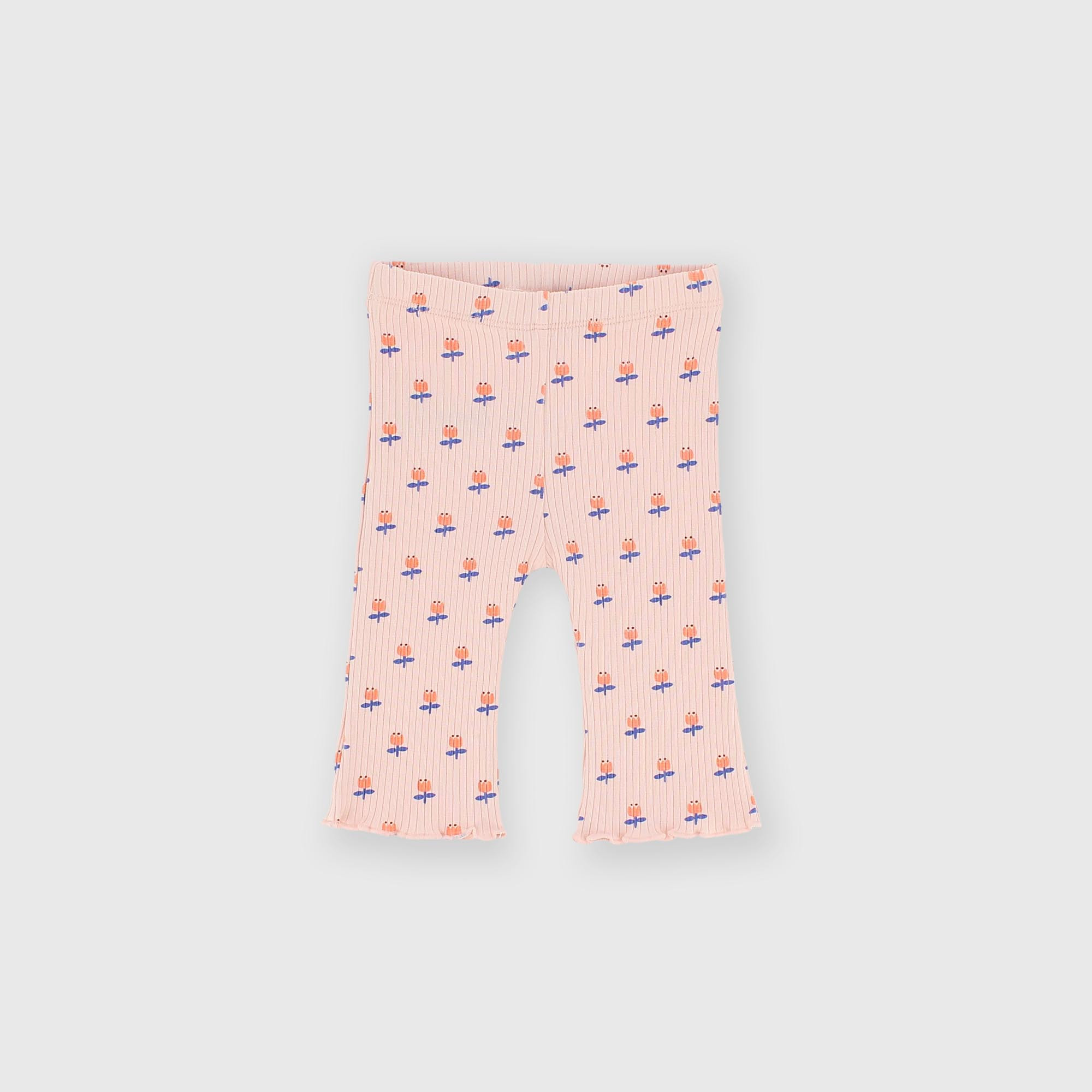 Leggings en côtelé pour fillette rose