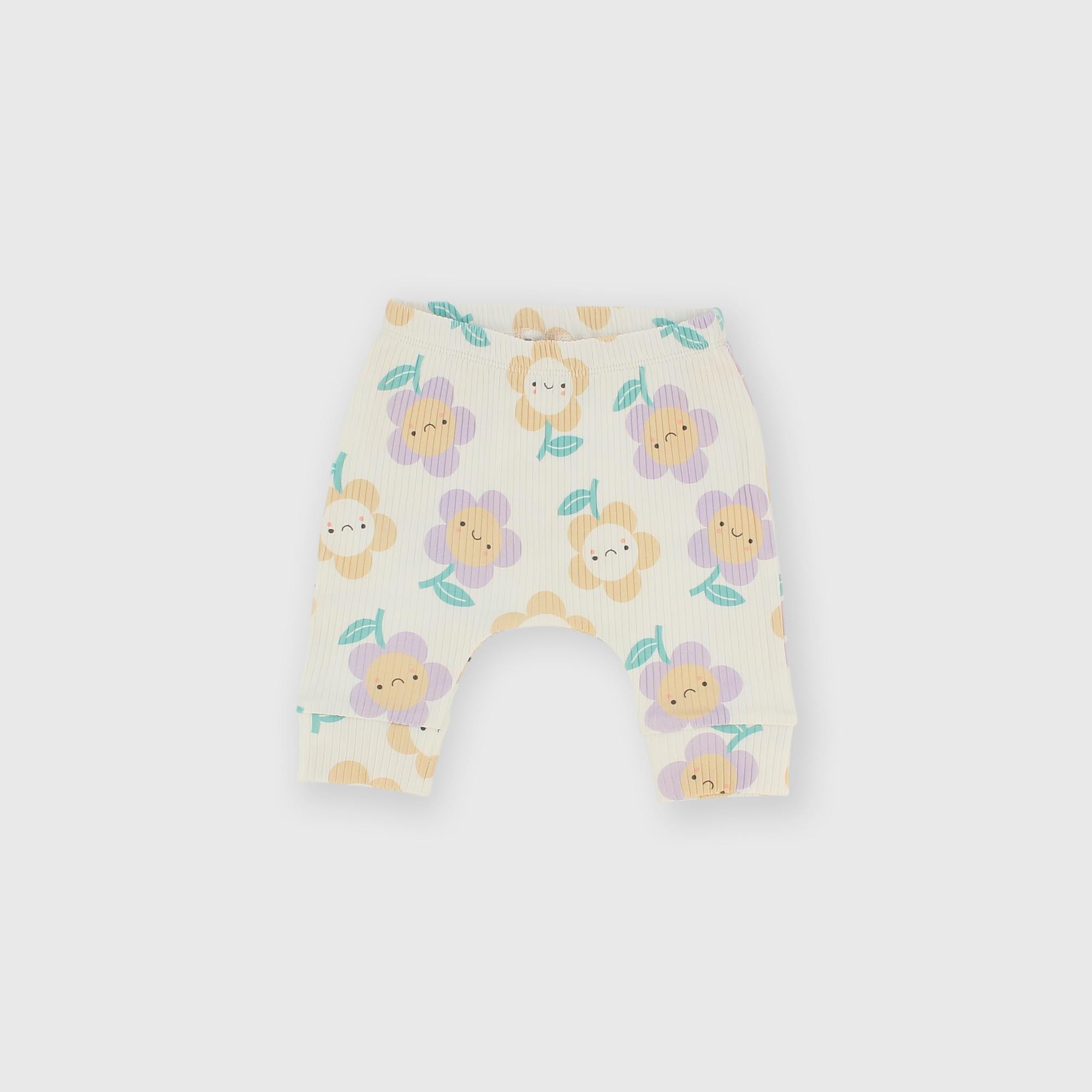 Pantalon en côtelé pour fillette blanc