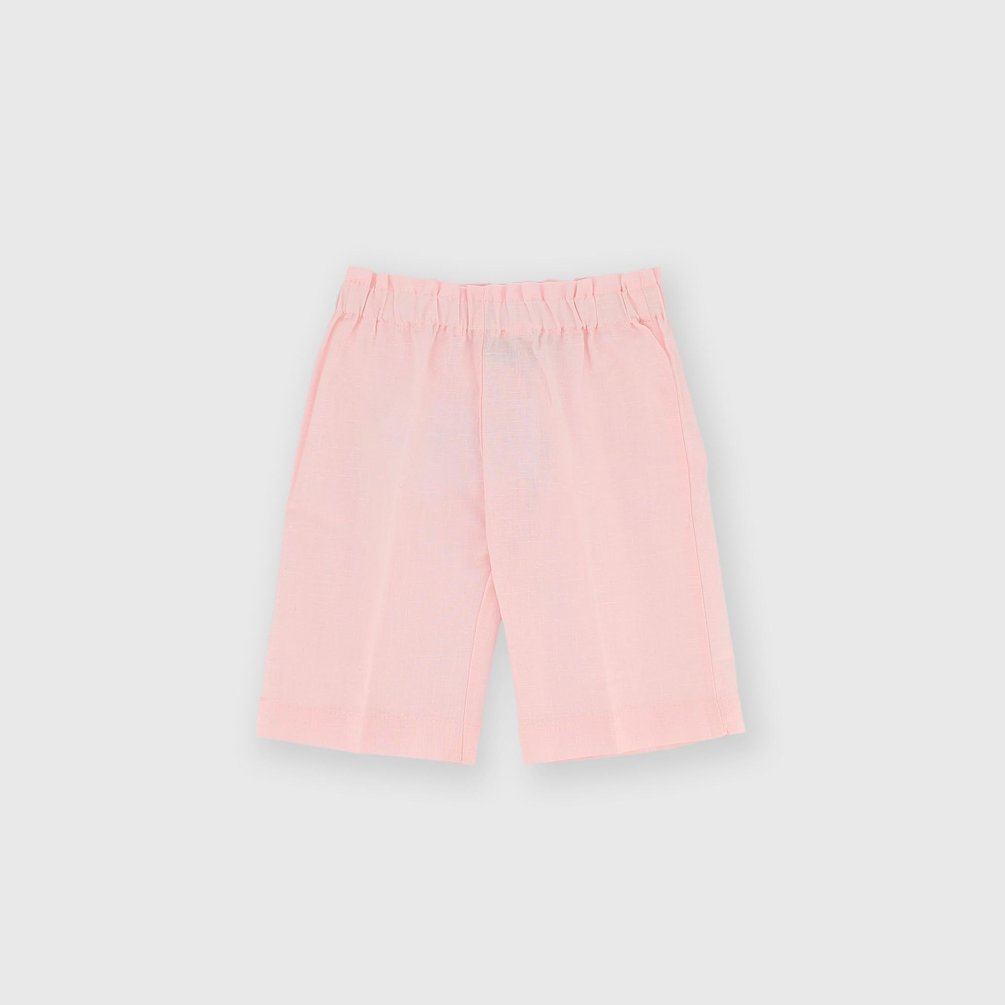 Pantalon en coton pour fillette rose