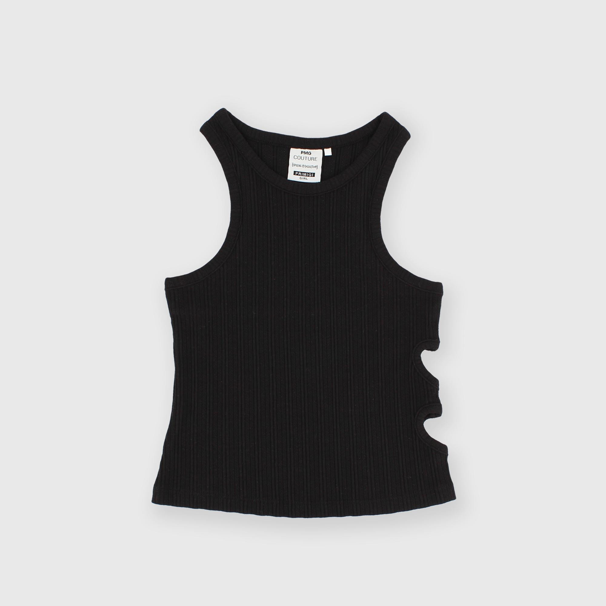 Camiseta de tirantes de pana para niña negro