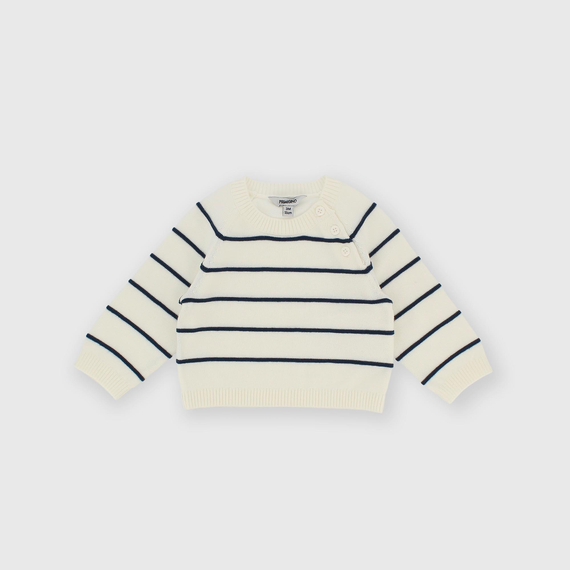 Белый хлопковый свитер для мальчиков