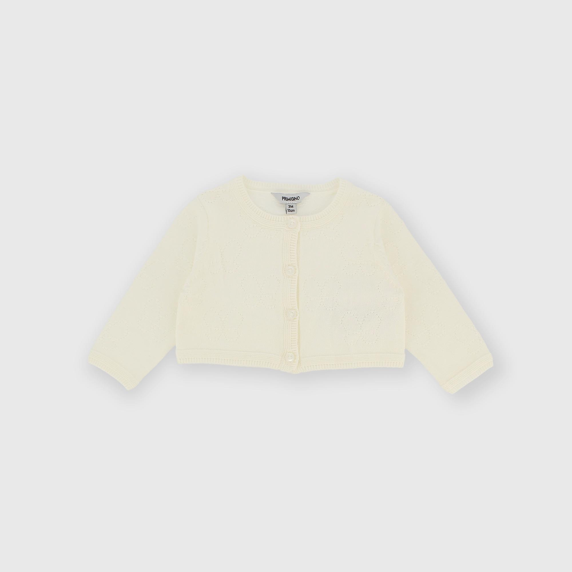 Cardigan en coton pour fillette blanc
