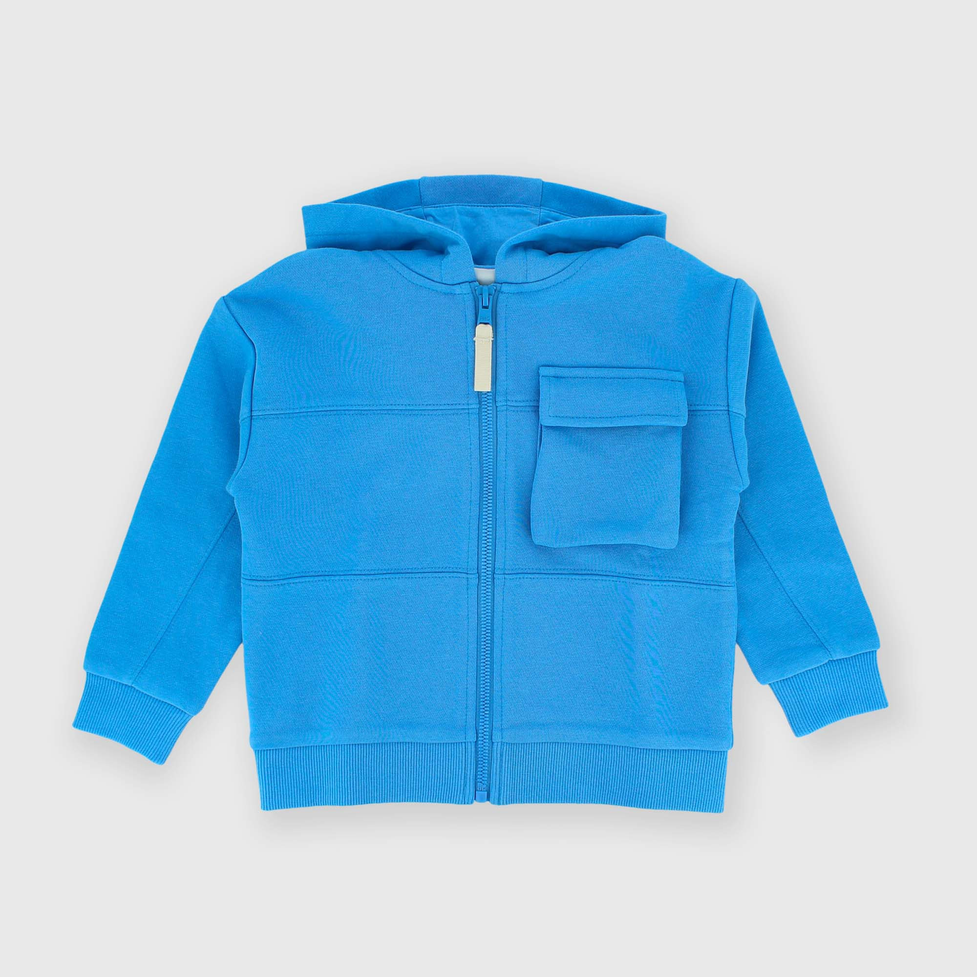 Camiseta con capucha de felpa para niño azul