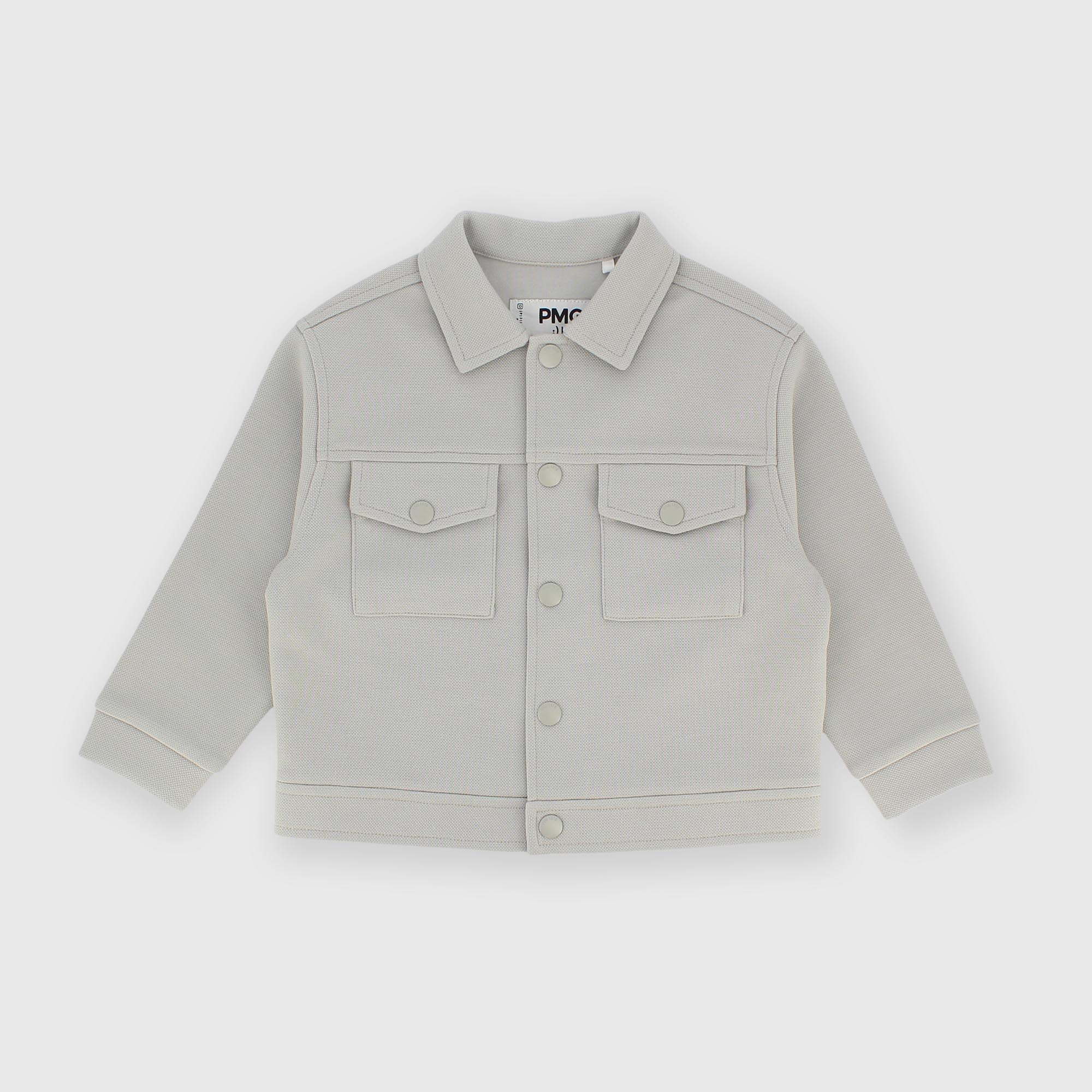 Camiseta con cremallera para niño gris