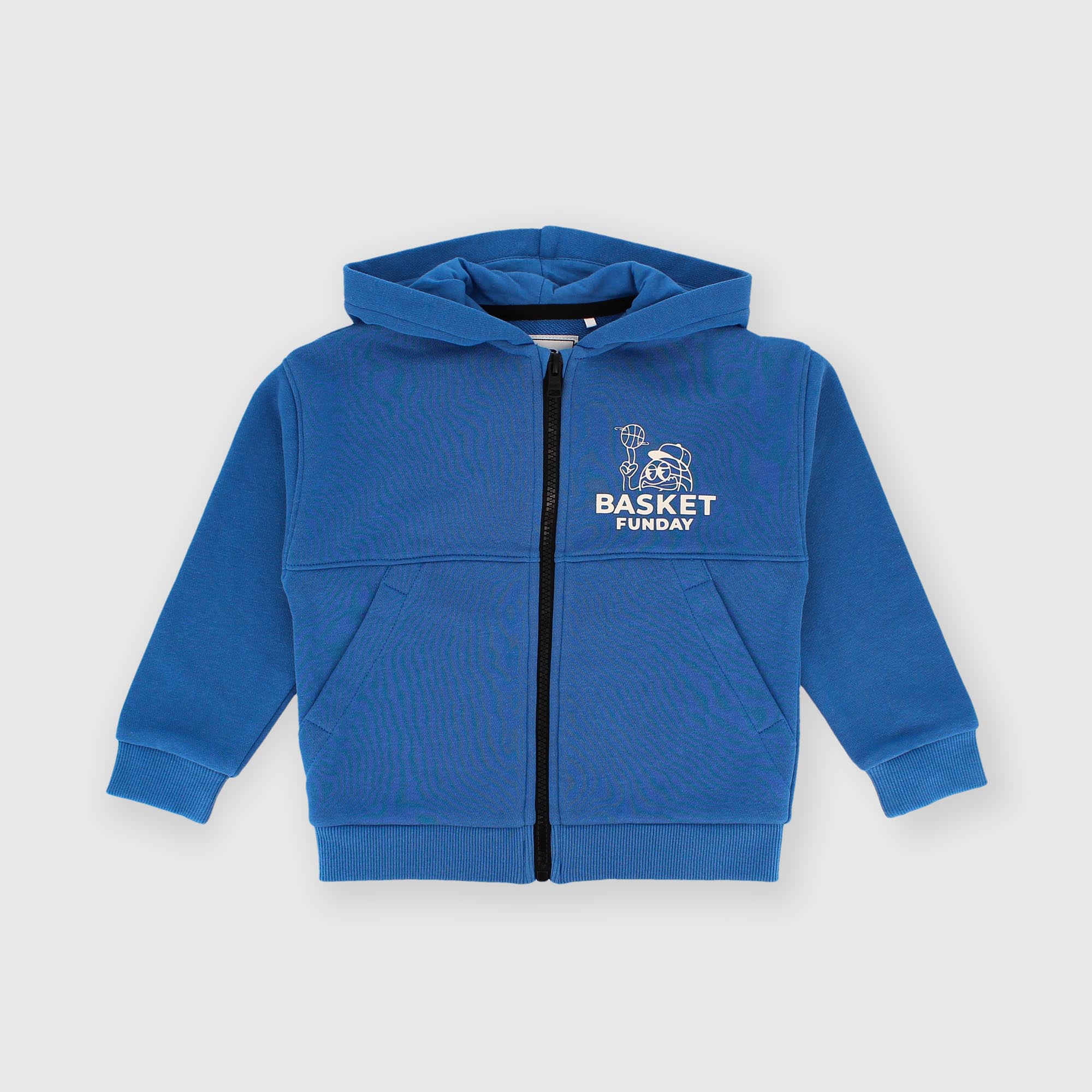 Camiseta con capucha de felpa para niño azul