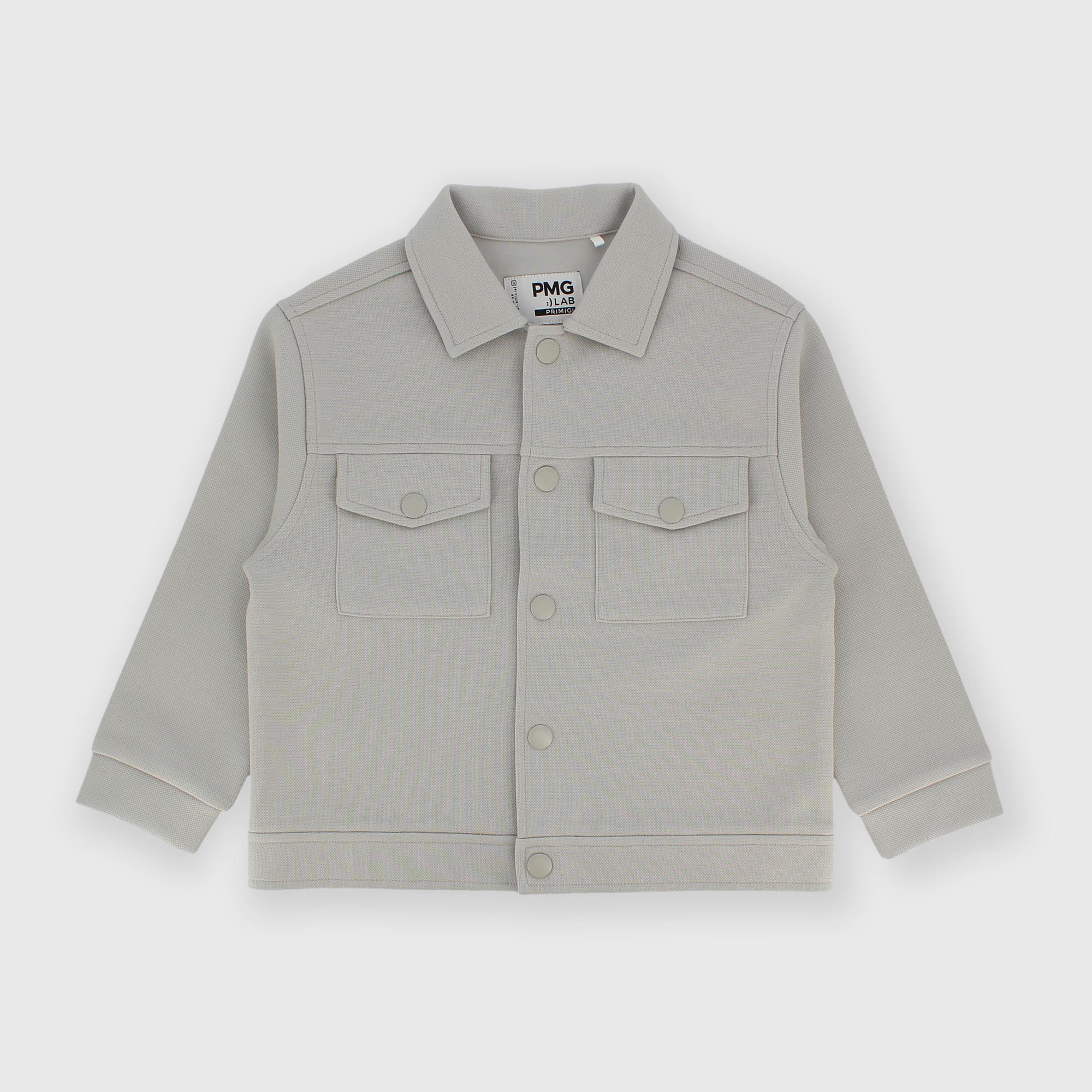 Camiseta con cremallera para niño gris