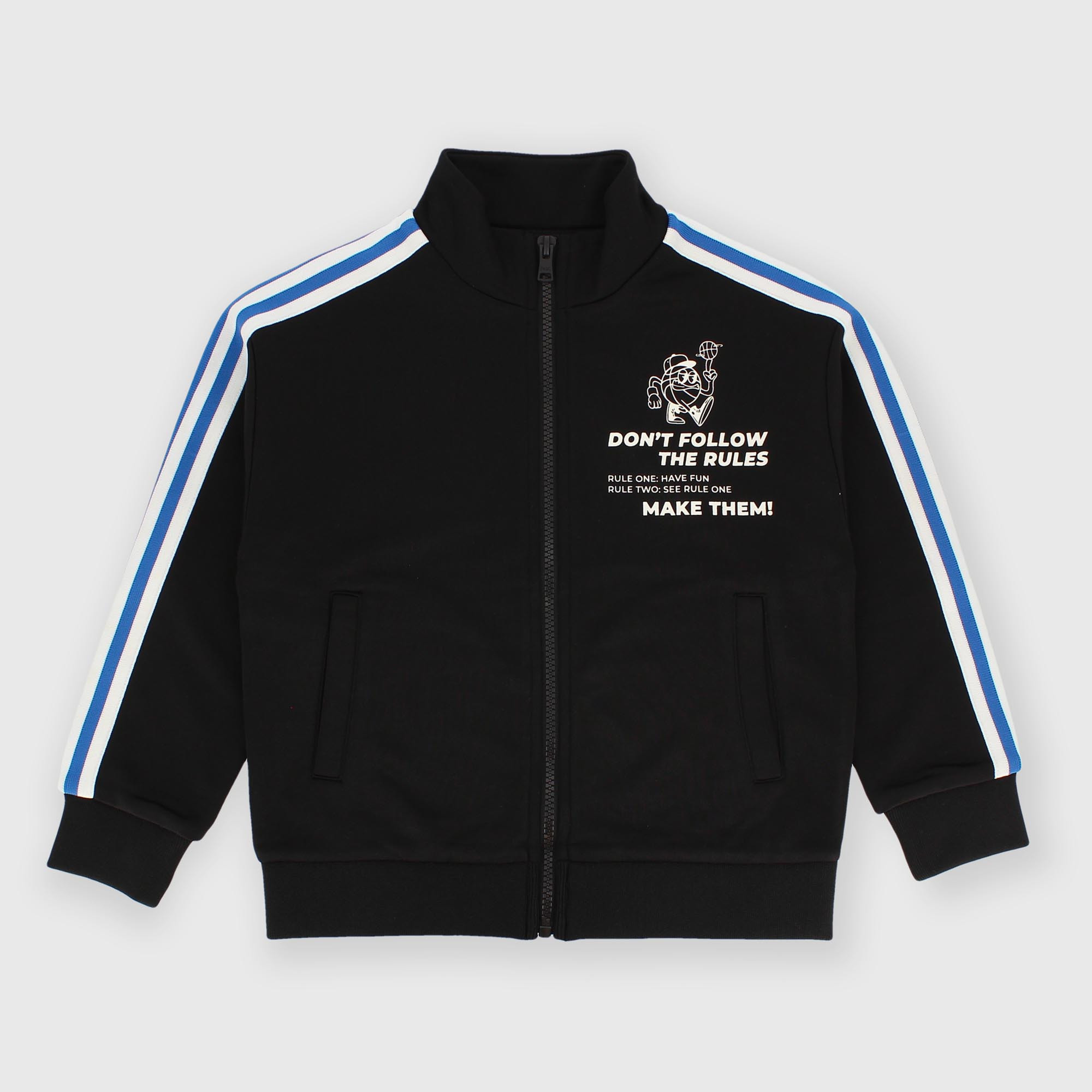 Camiseta con cremallera para niño negro